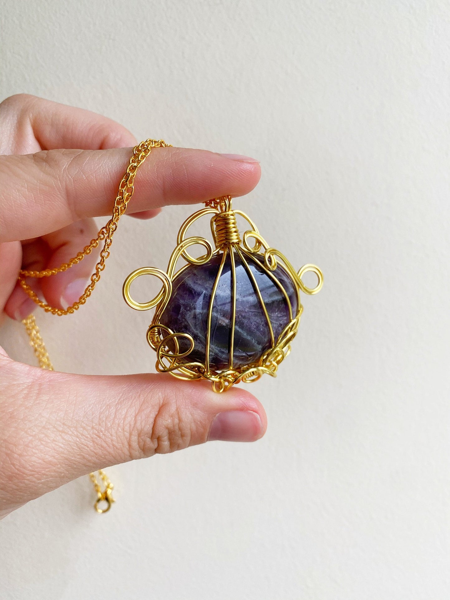Amethyst Pumkin Necklace