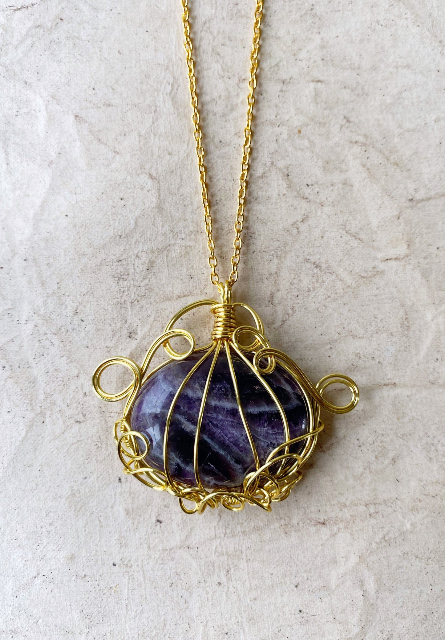 Amethyst Pumkin Necklace
