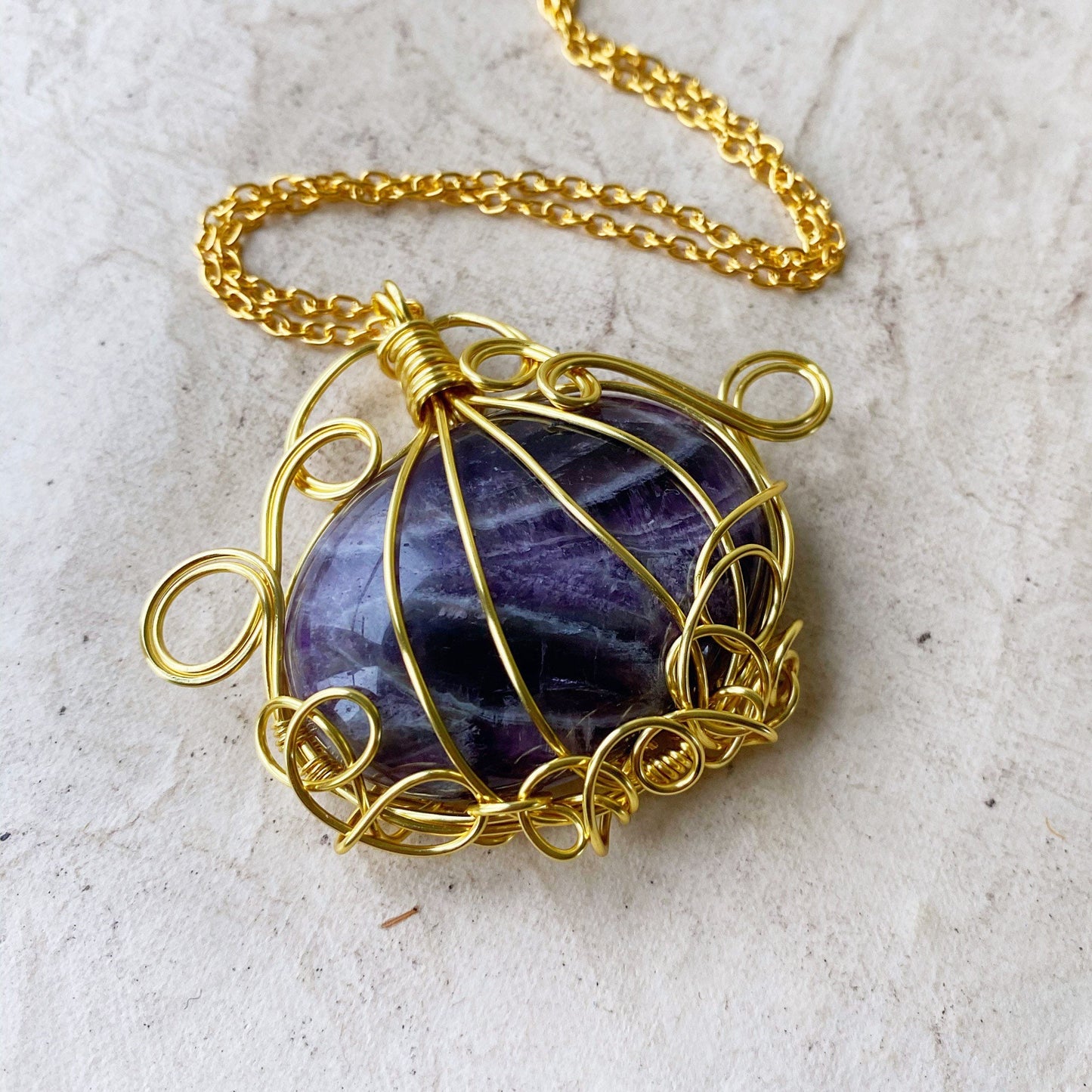 Amethyst Pumkin Necklace
