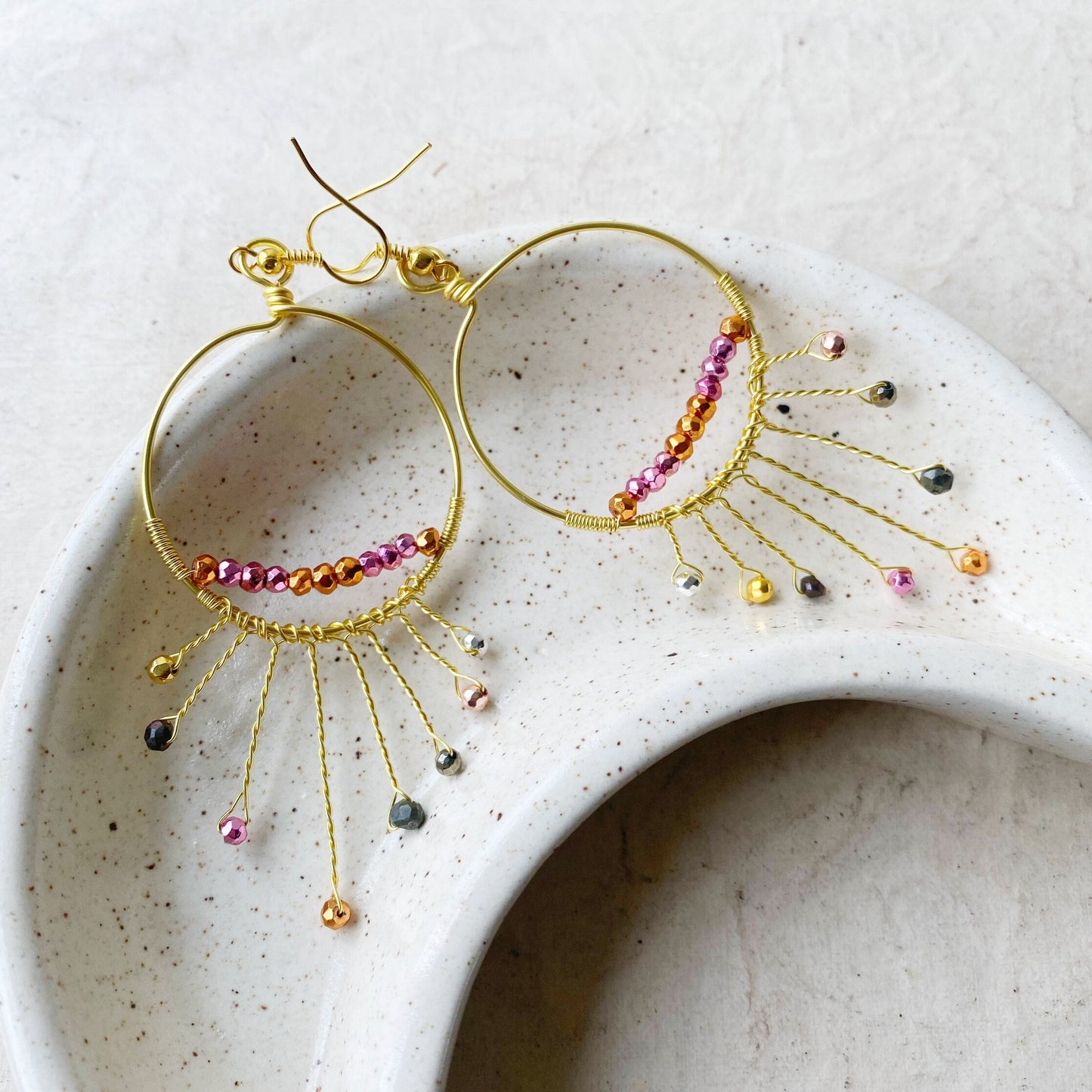 Sunburst Pyrite Earrings
