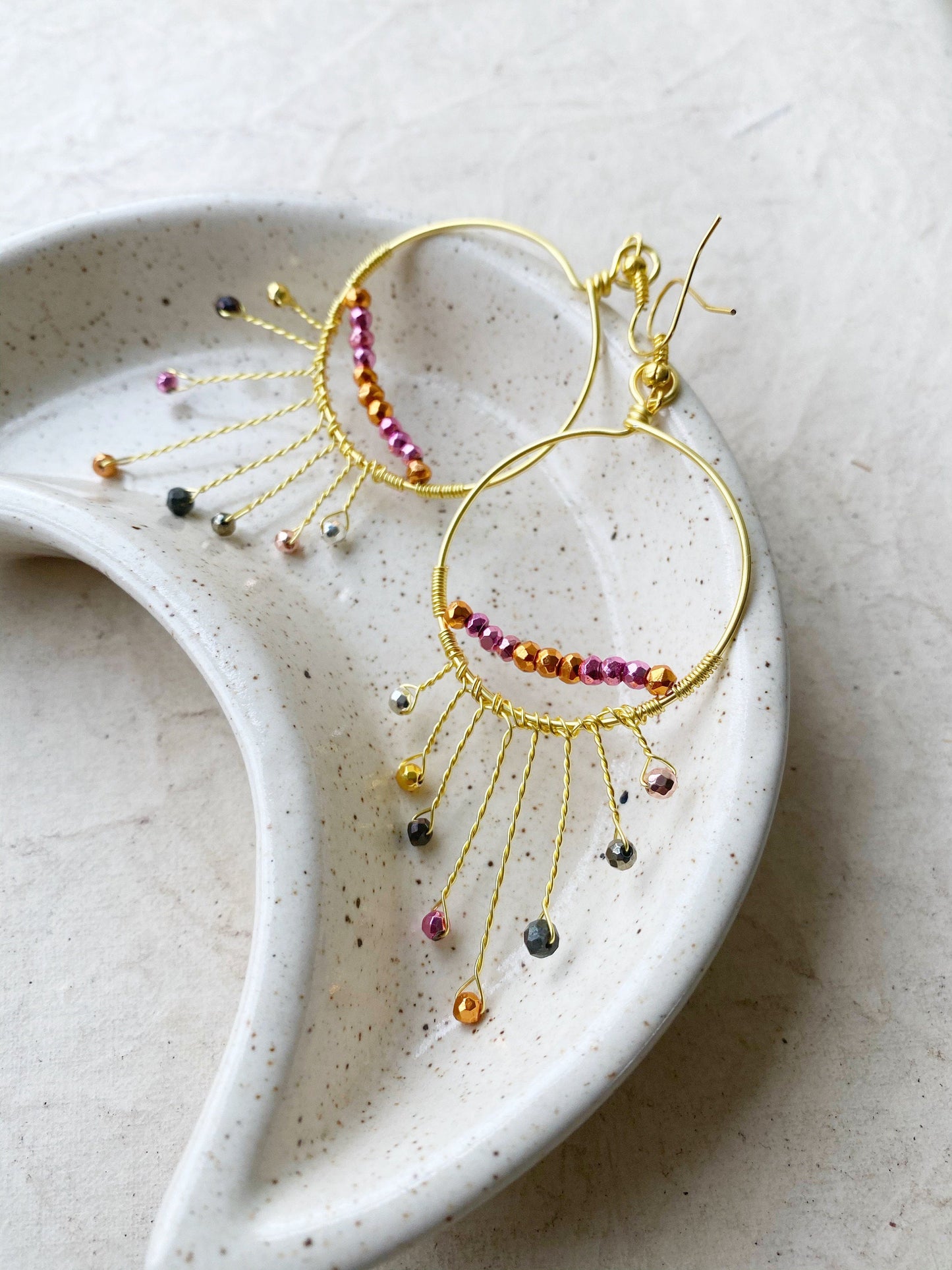 Sunburst Pyrite Earrings