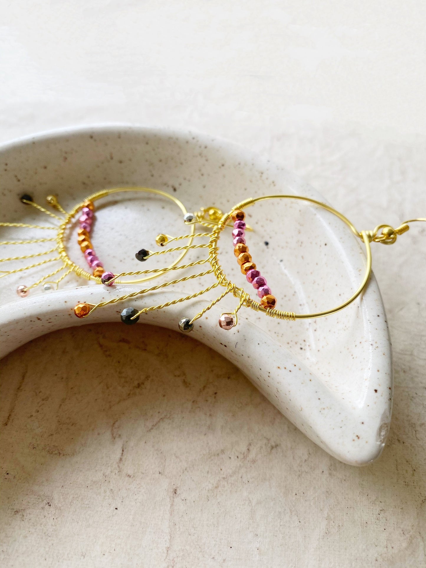 Sunburst Pyrite Earrings