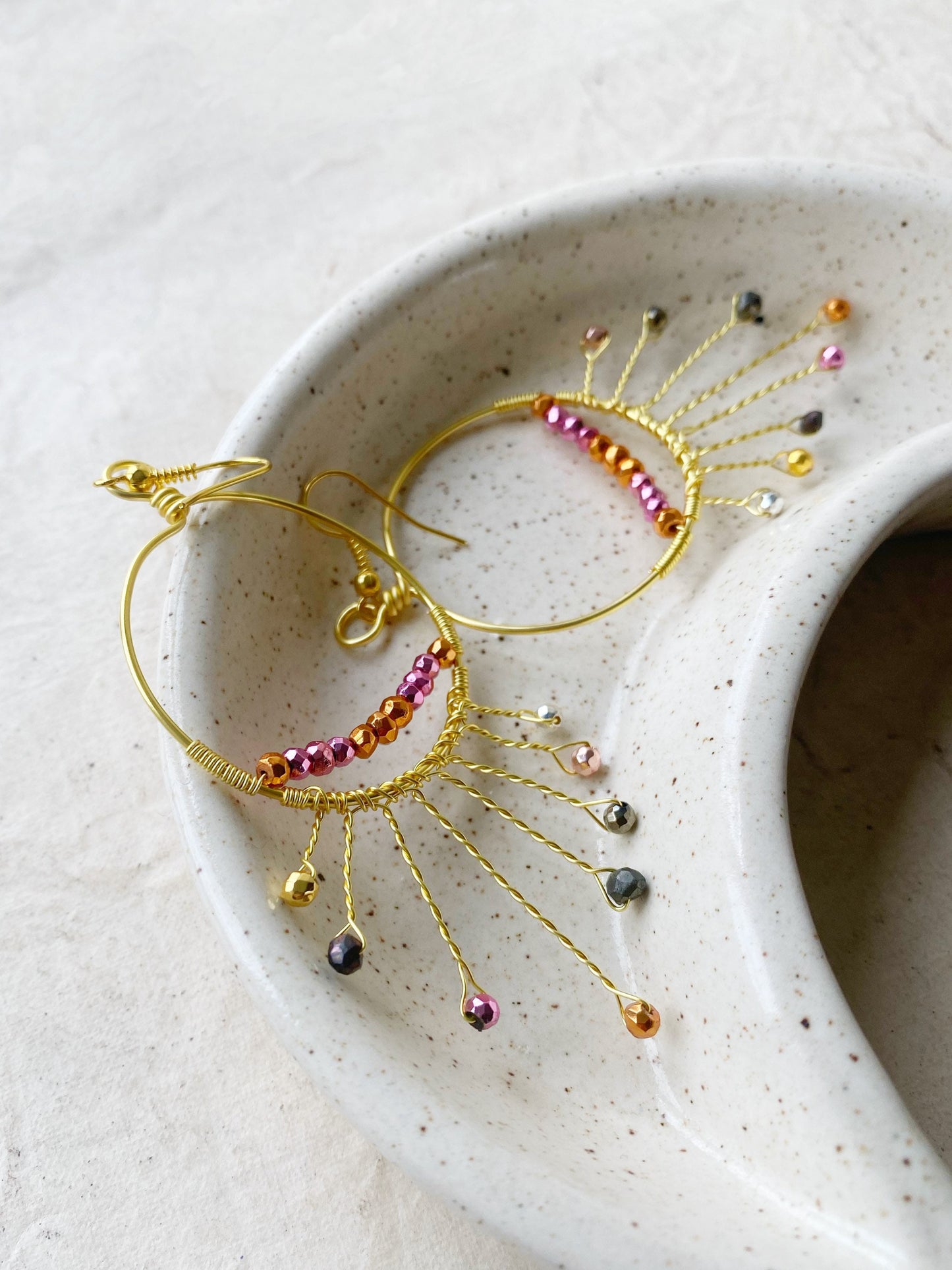 Sunburst Pyrite Earrings
