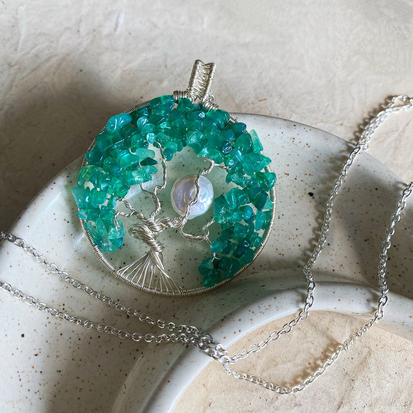 Green Onyx Tree of Life