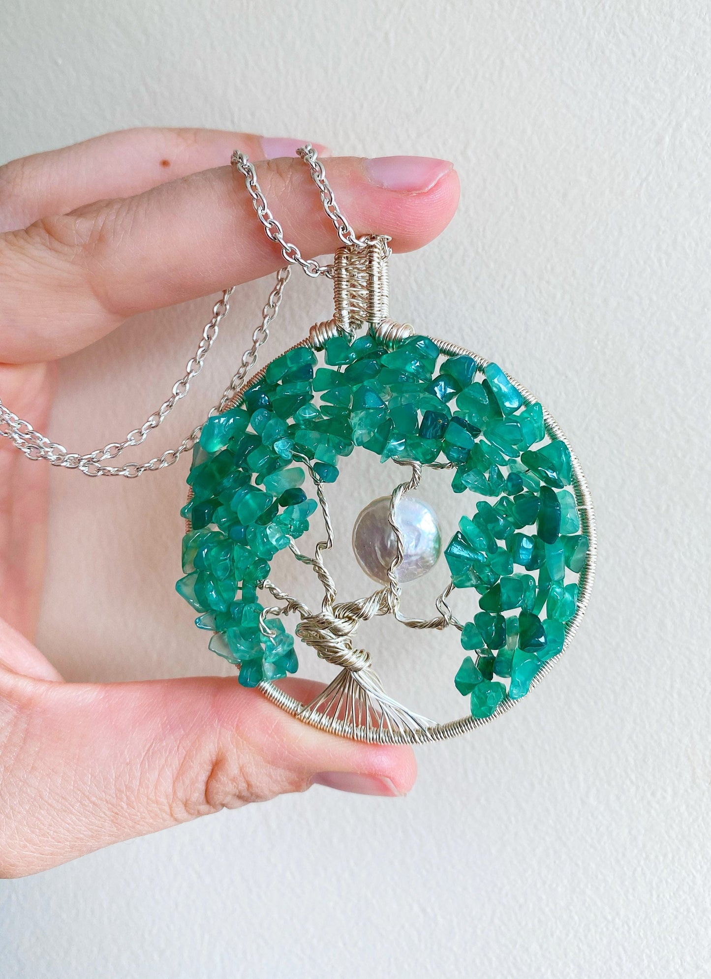 Green Onyx Tree of Life