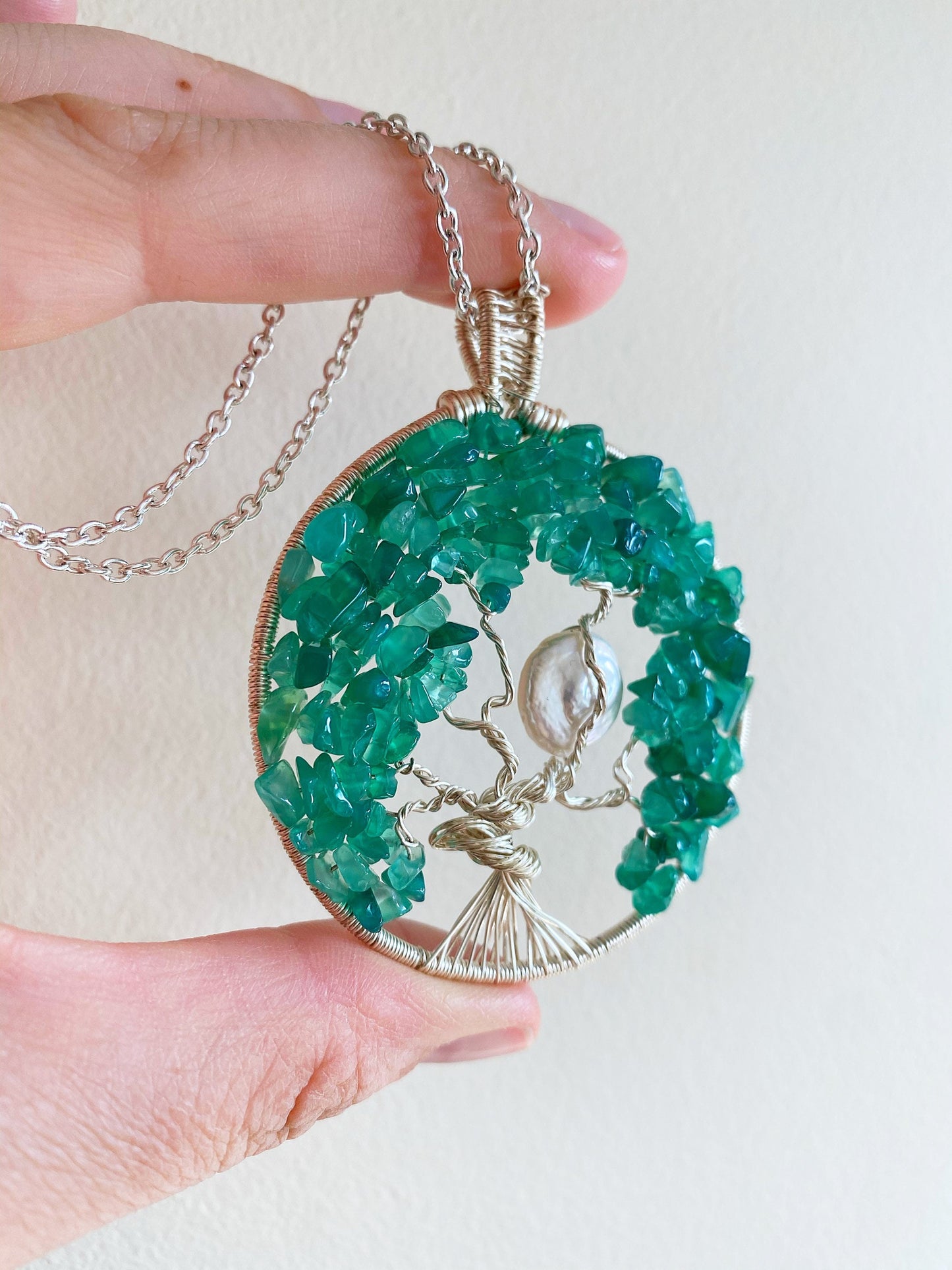 Green Onyx Tree of Life