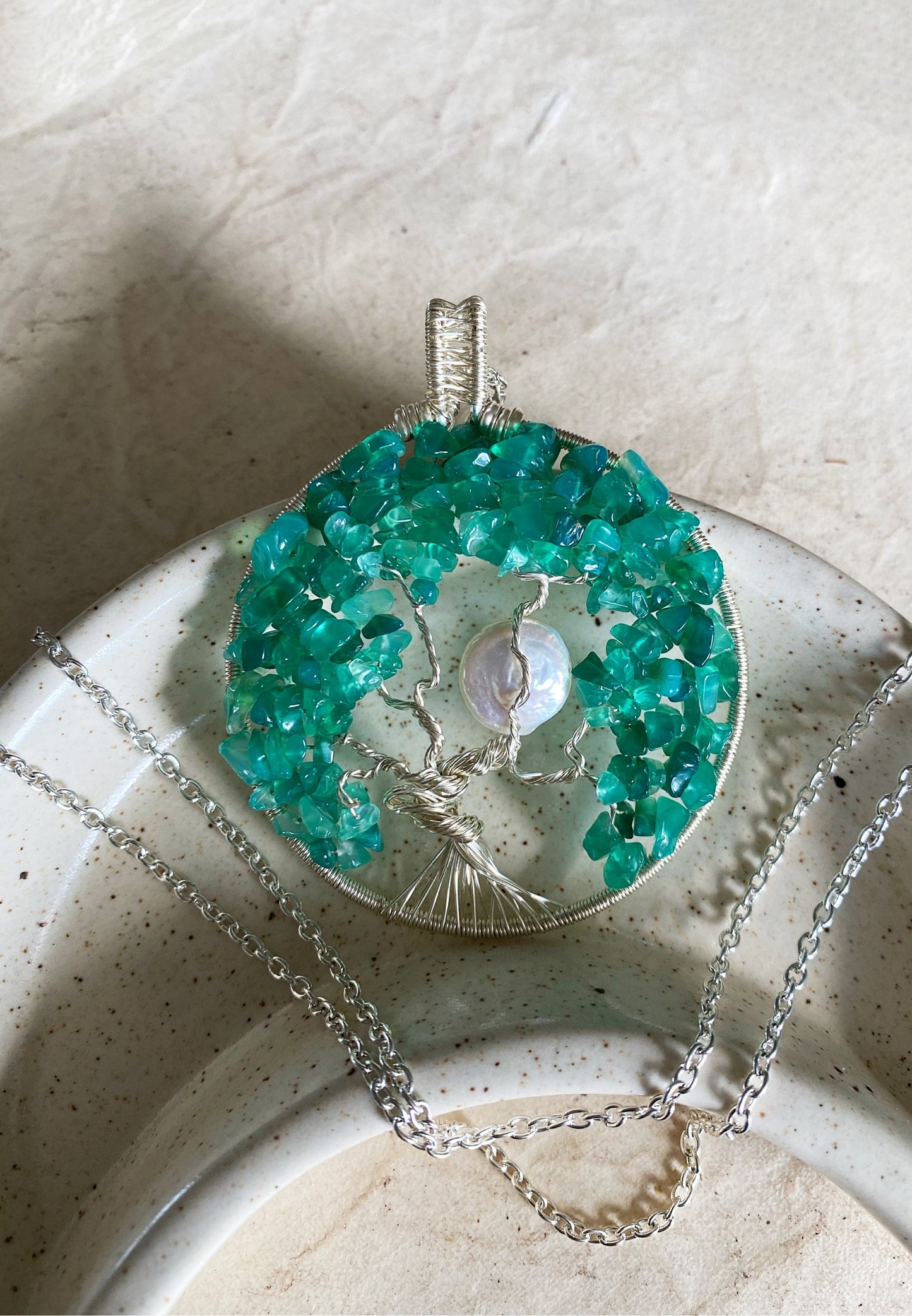 Green Onyx Tree of Life