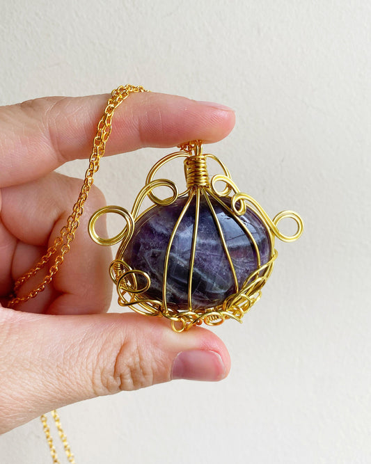 Amethyst Pumkin Necklace