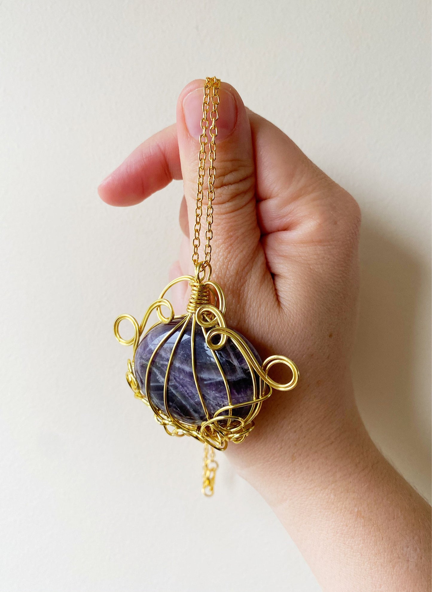 Amethyst Pumkin Necklace
