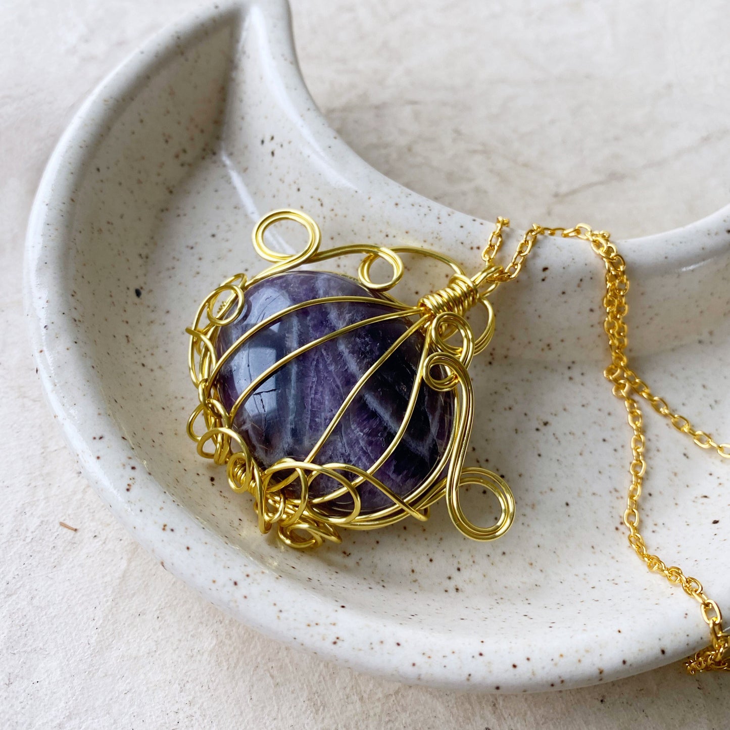Amethyst Pumkin Necklace