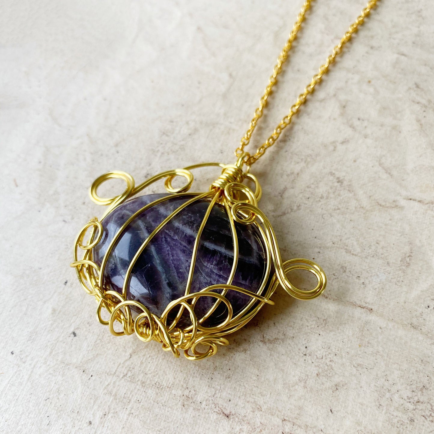 Amethyst Pumkin Necklace