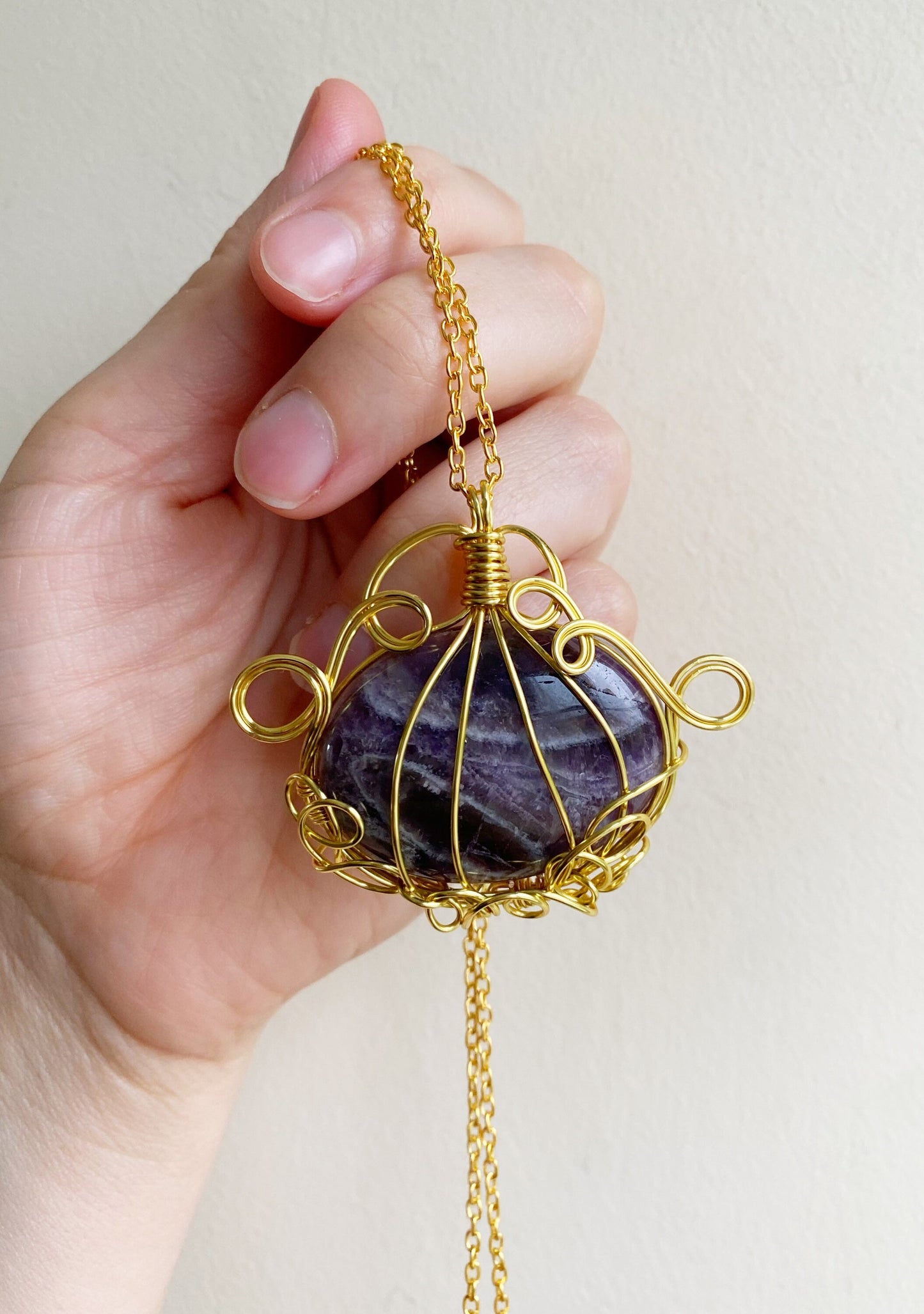 Amethyst Pumkin Necklace