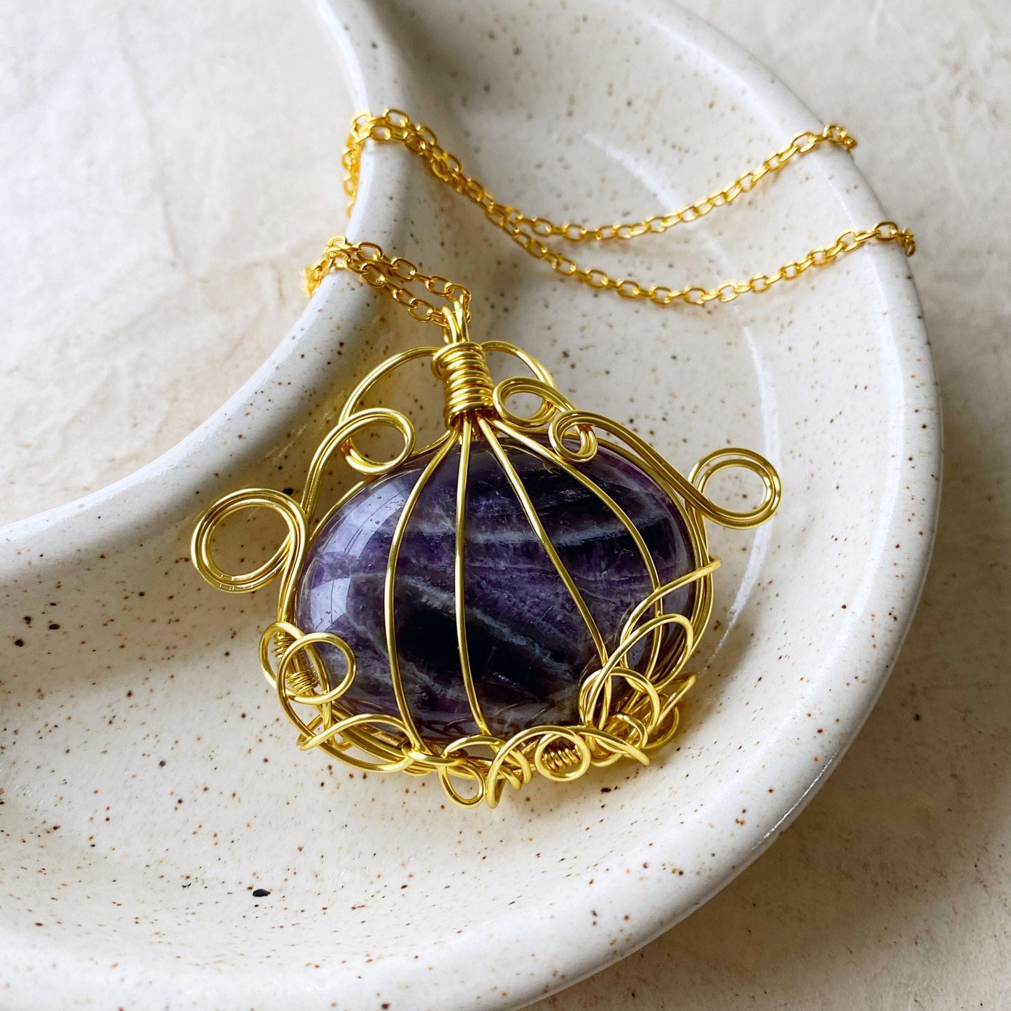 Amethyst Pumkin Necklace