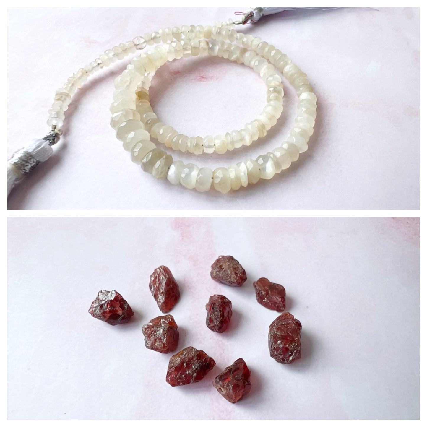 ROSE GOLD - White Moonstone Customisable bracelets