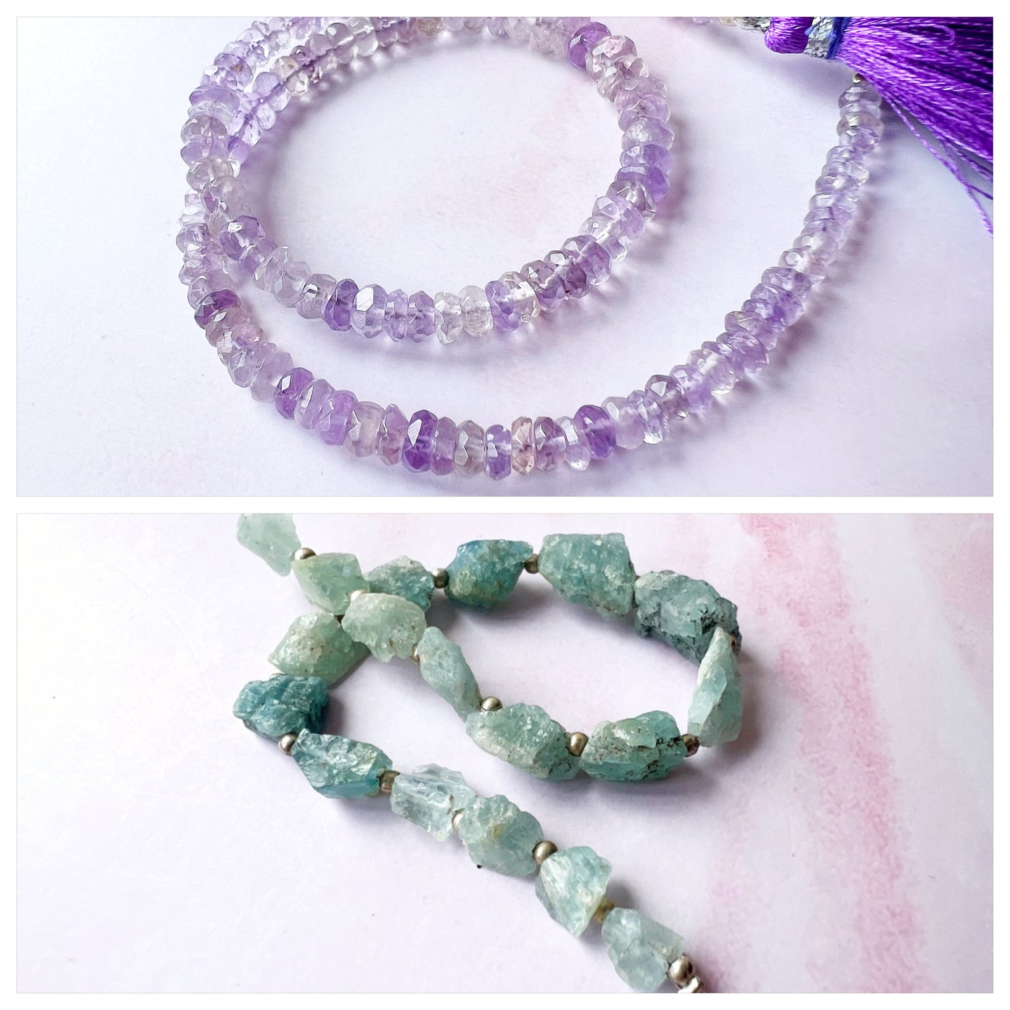 GOLD - Pink Amethyst Customisable bracelets