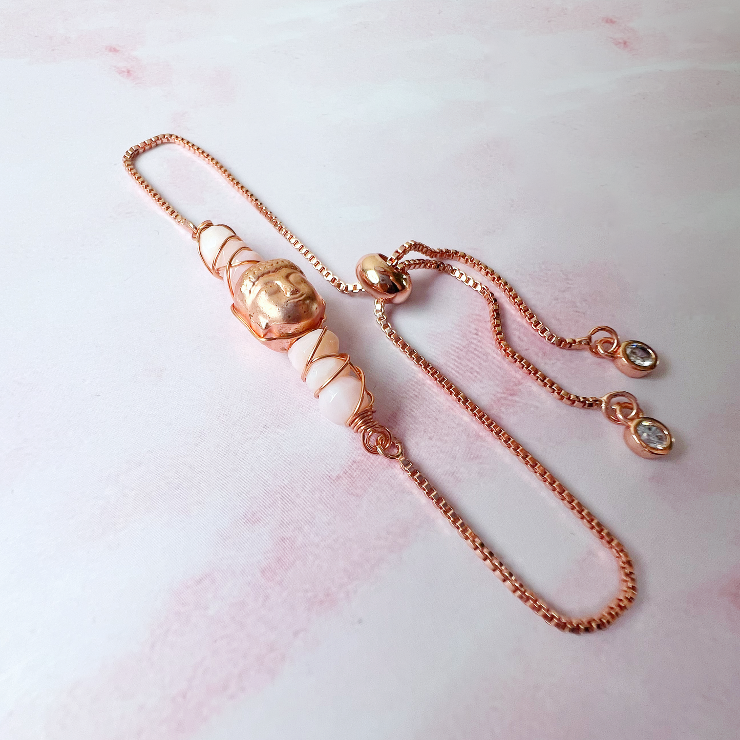 ROSE GOLD - Pink Opal Customisable bracelets