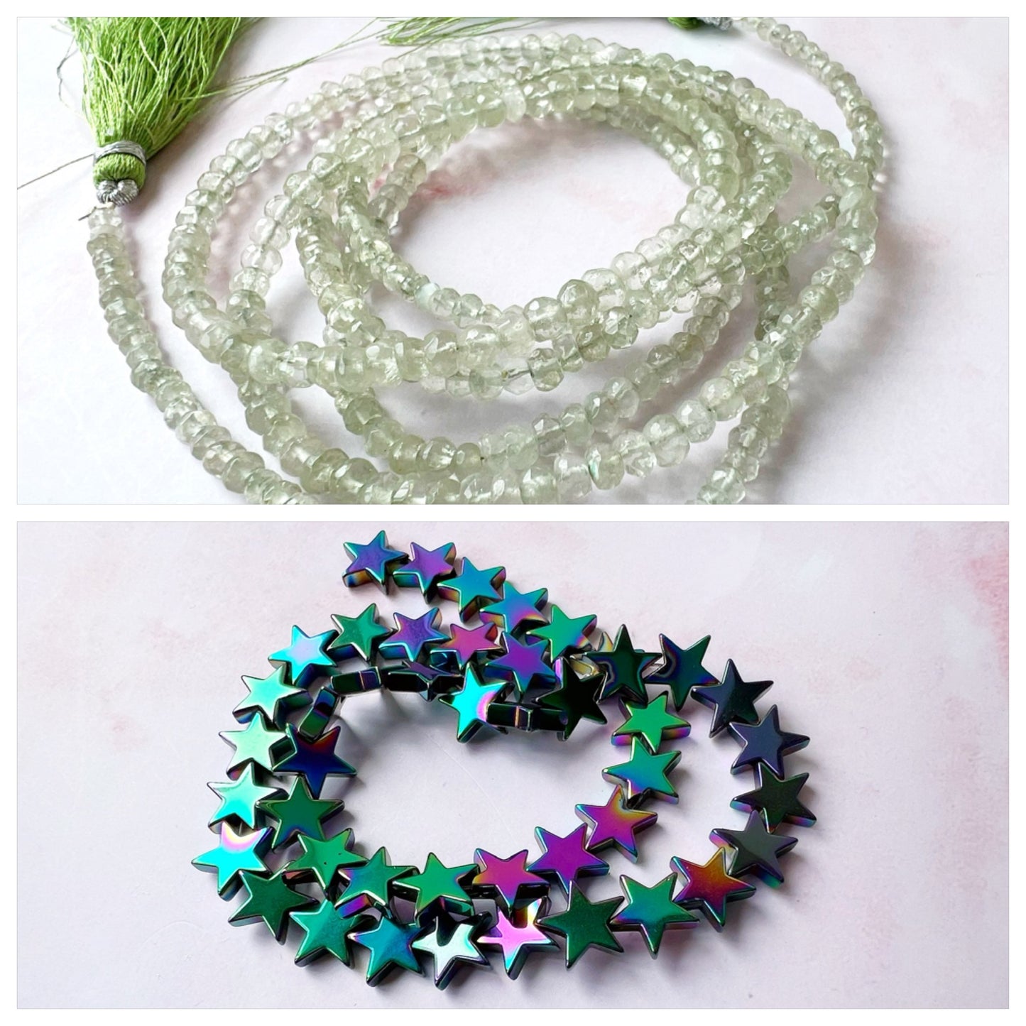 GOLD - Green Amethyst (Prasiolite) Customisable bracelets