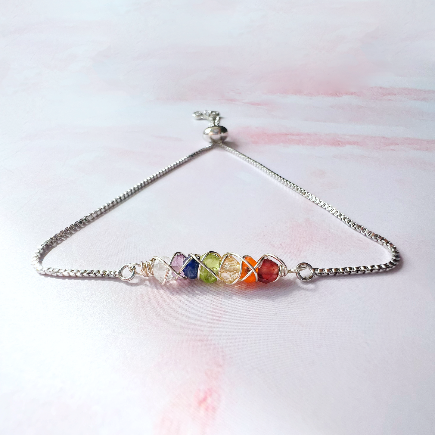 Rainbow Chakra Adjustable Bracelet