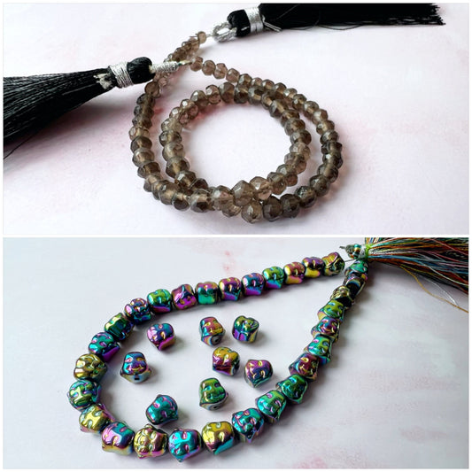 SILVER - Smokey Quartz Customisable bracelets