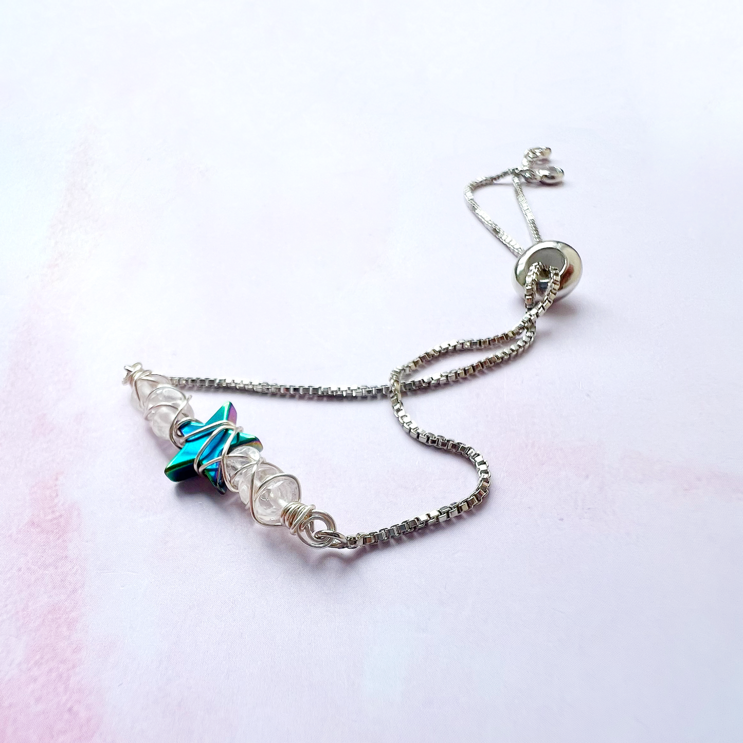SILVER - Clear Quartz Customisable bracelets