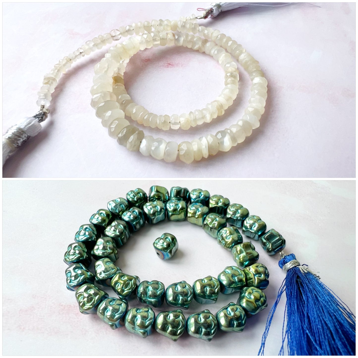 GOLD - White Moonstone Customisable bracelets