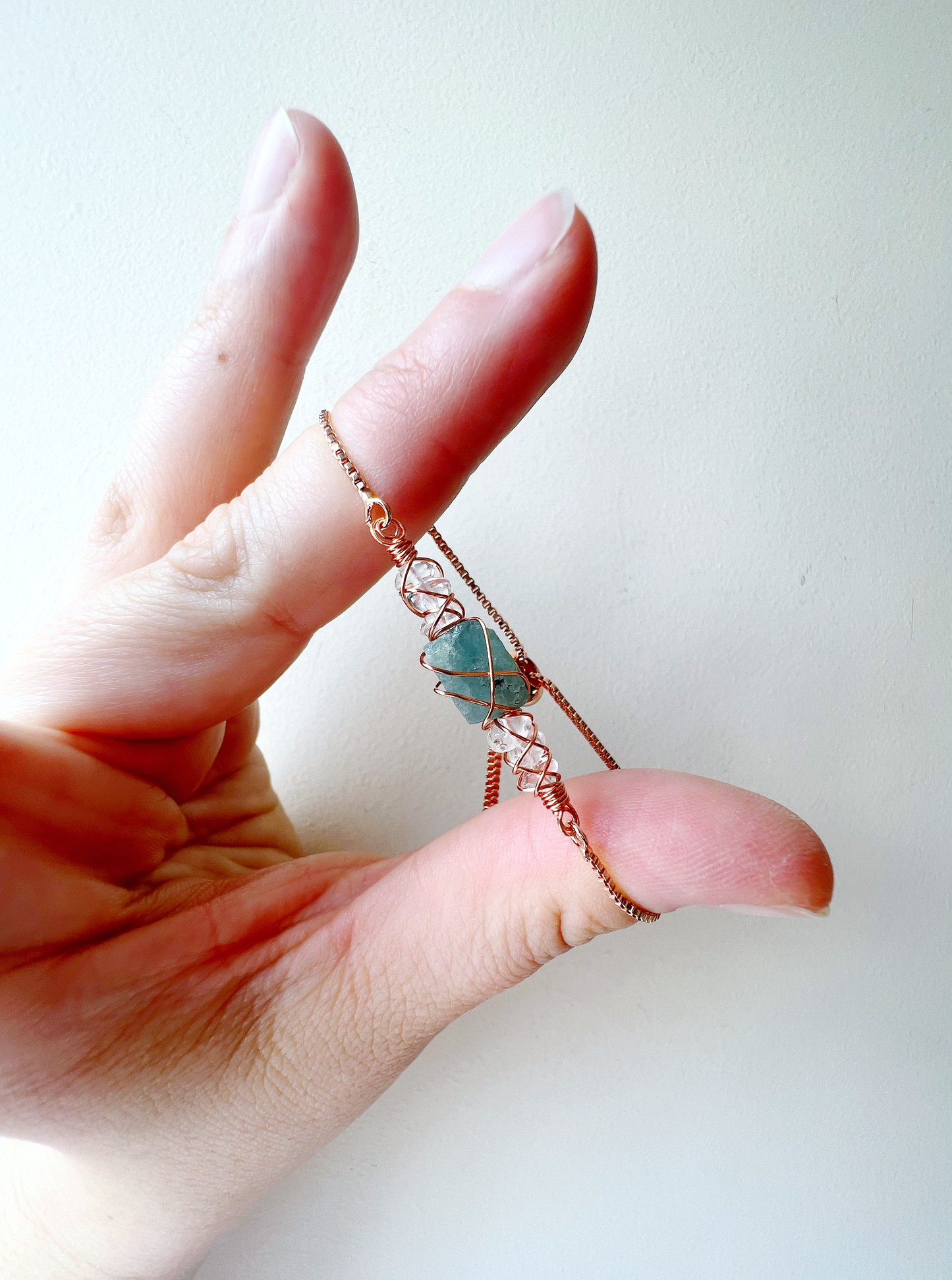 ROSE GOLD - Clear Quartz Customisable bracelets
