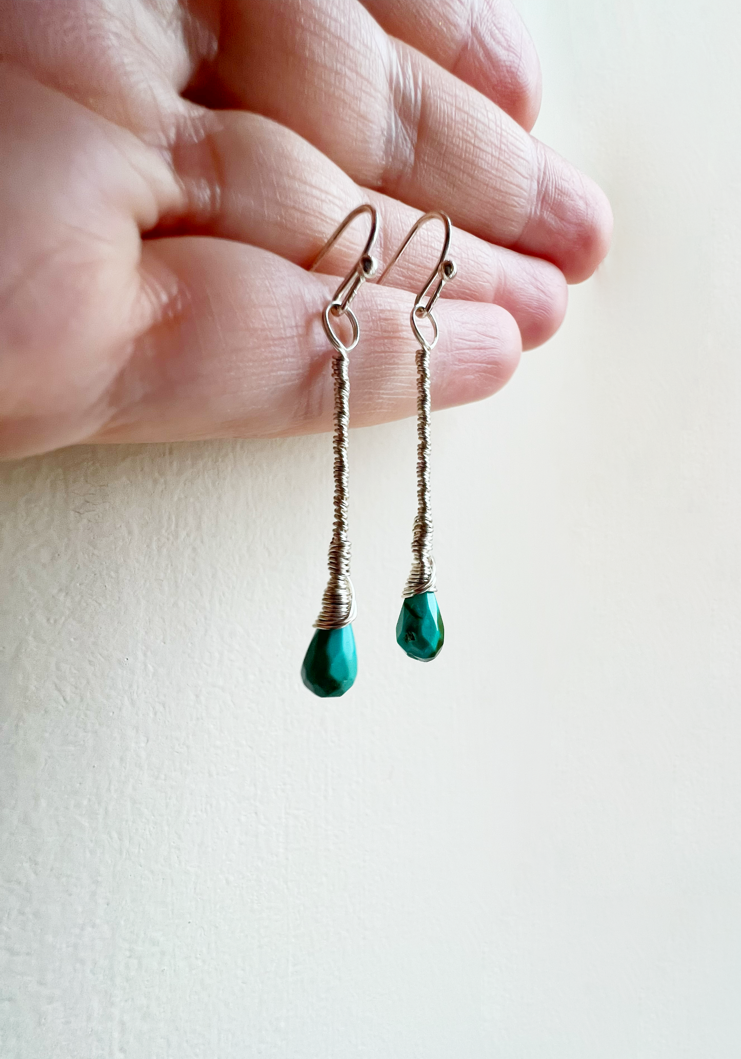 Turquoise Elegant Drop Silver Earrings