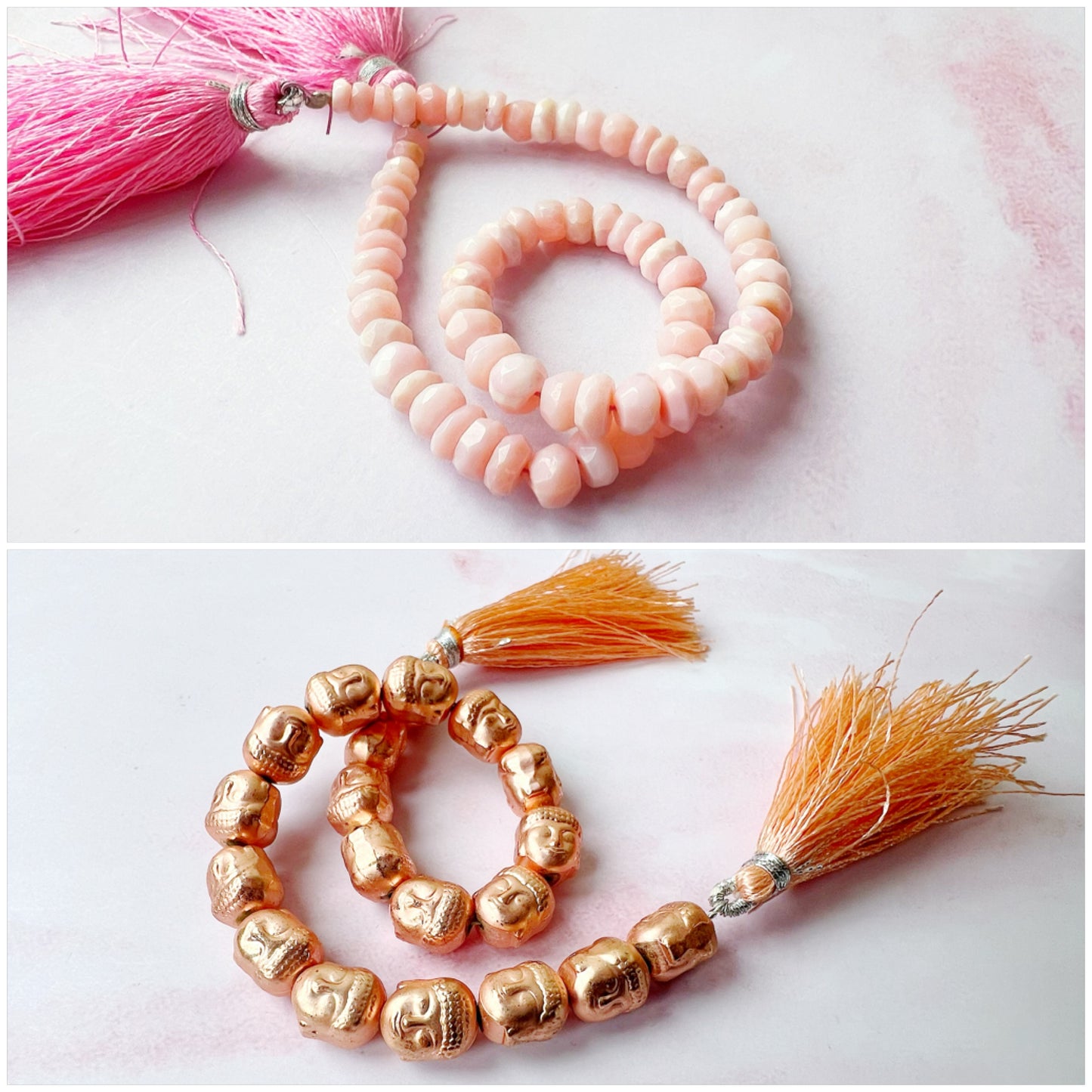 GOLD - Pink Opal Customisable bracelets