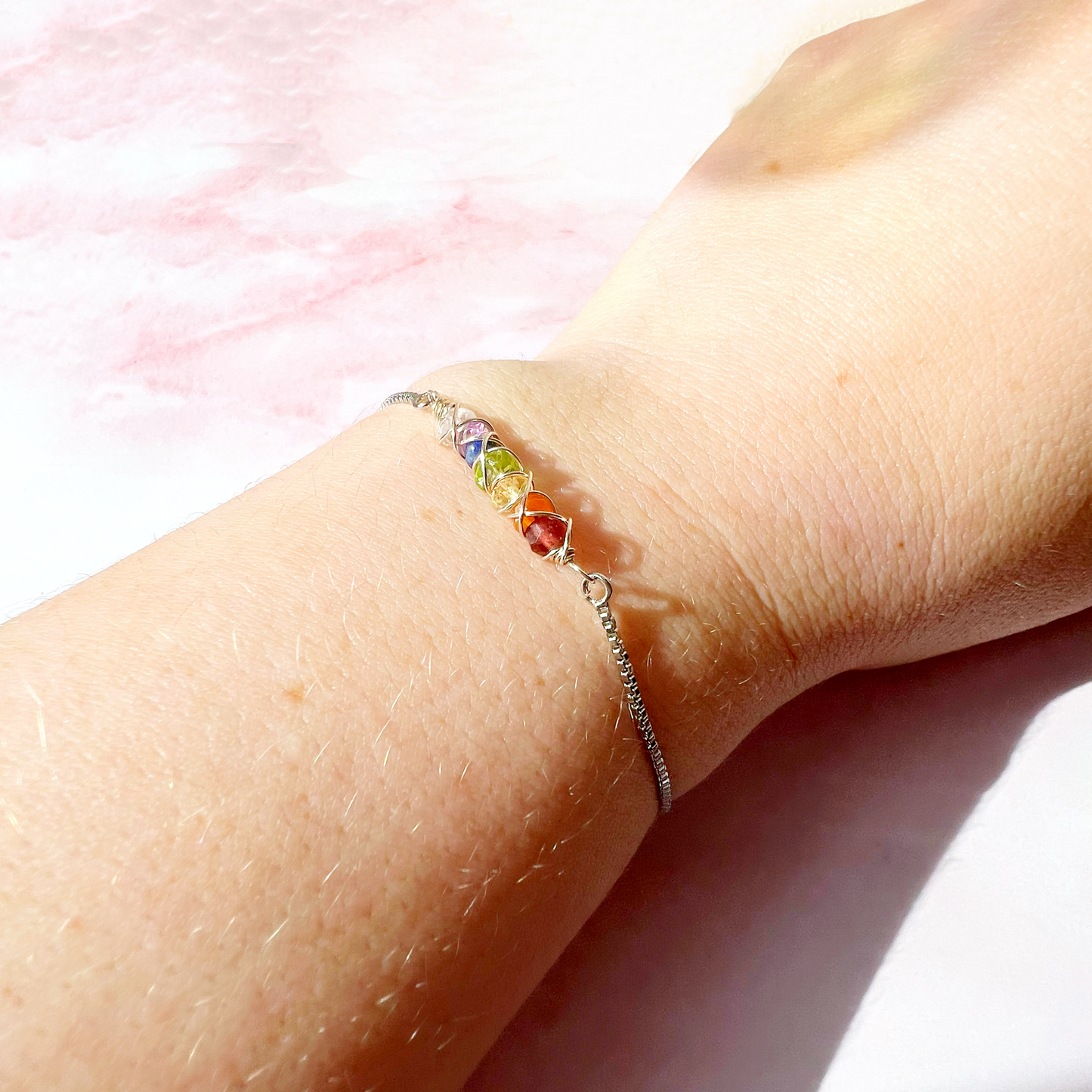 Rainbow Chakra Adjustable Bracelet