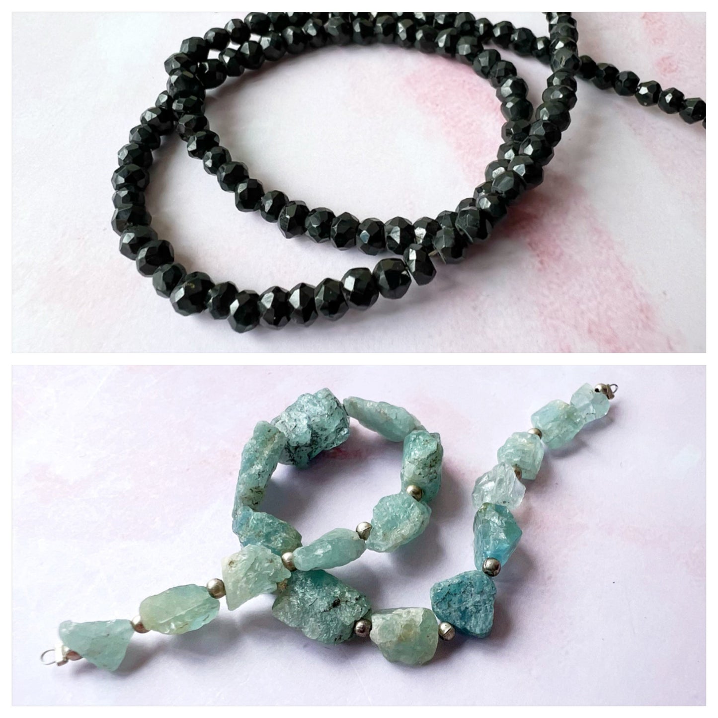 ROSE GOLD - Black Spinel Customisable bracelets