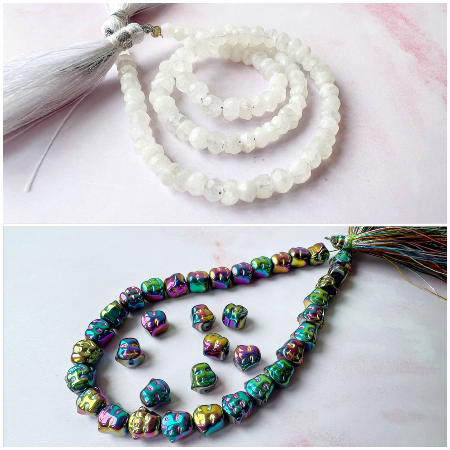 GOLD - Rainbow Moonstone Customisable bracelets