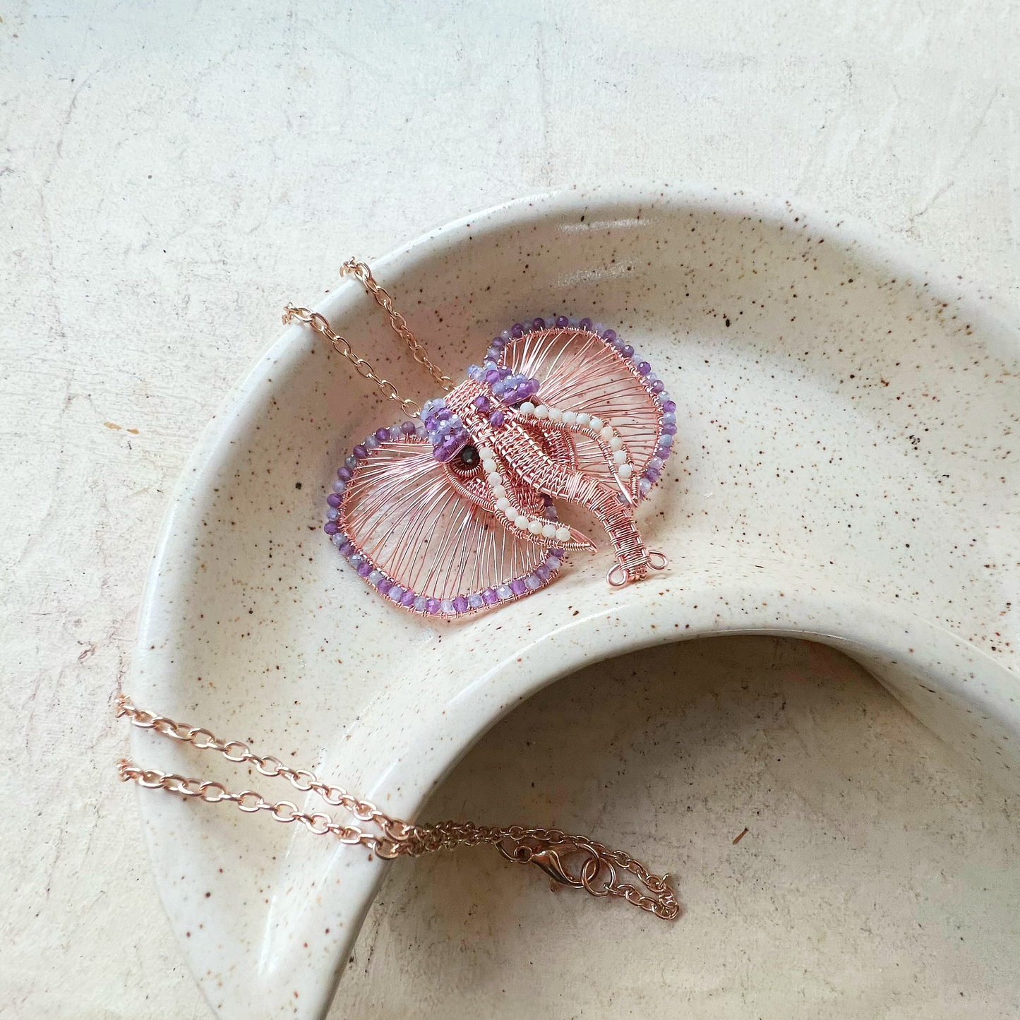 Pink Baby Elephant Necklace