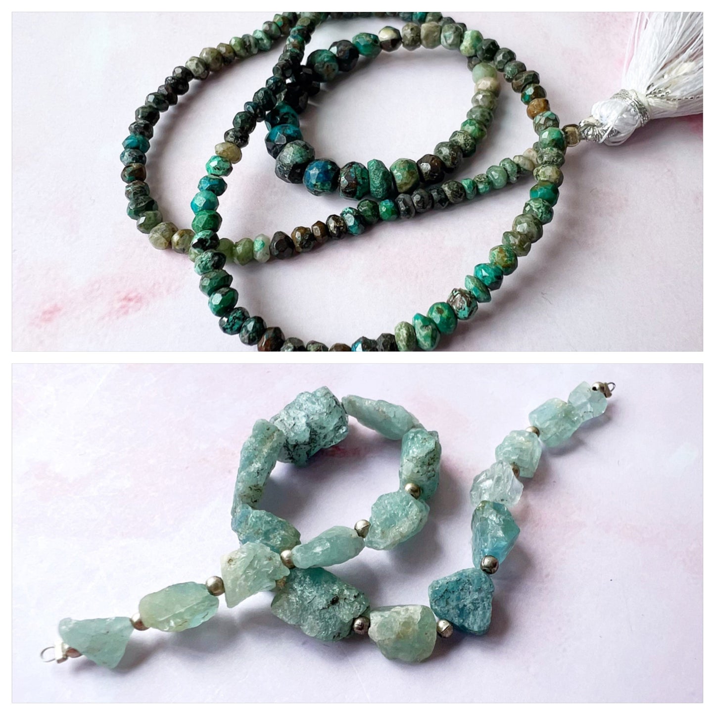 ROSE GOLD - Chrysocolla Customisable bracelets