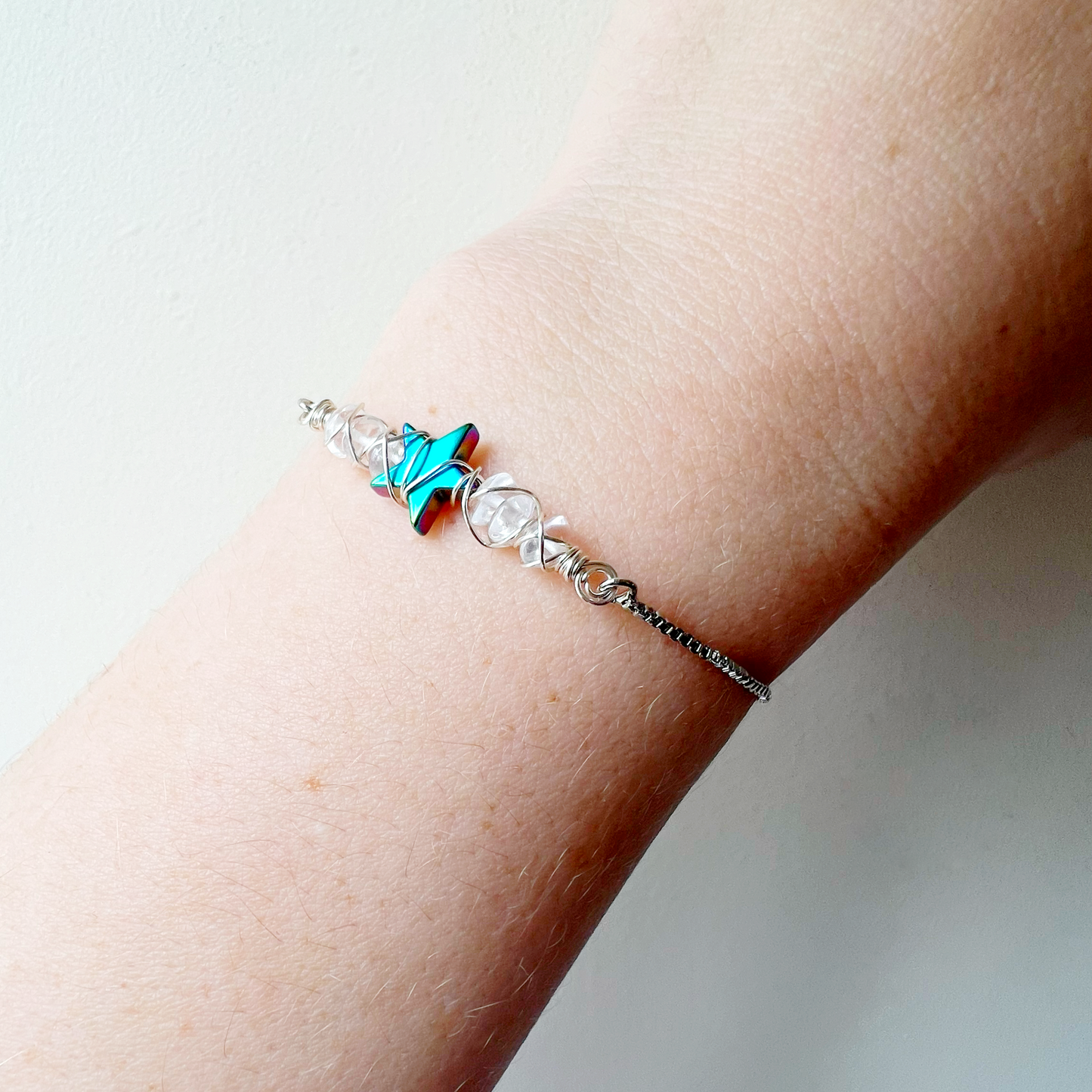 SILVER - Clear Quartz Customisable bracelets