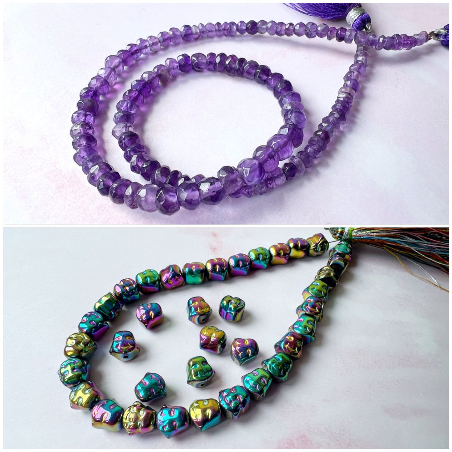 GOLD - Amethyst Customisable bracelets - adjustable