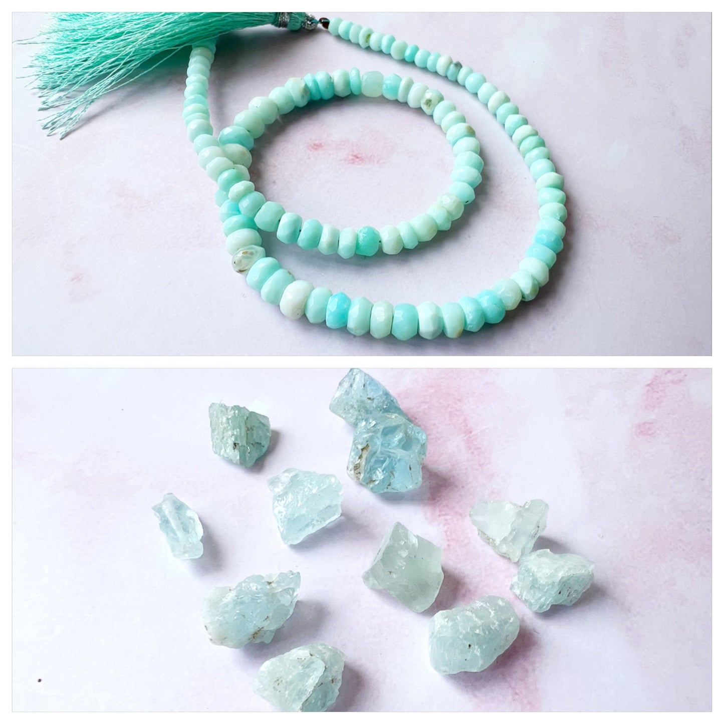 SILVER - Peruvian Opal Customisable bracelets - adjustable