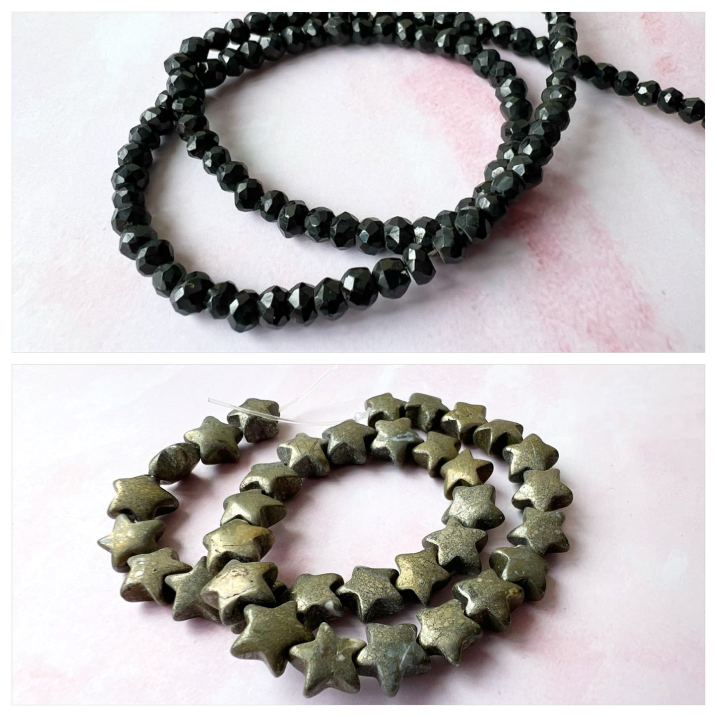 SILVER - Black Spinel Customisable bracelets