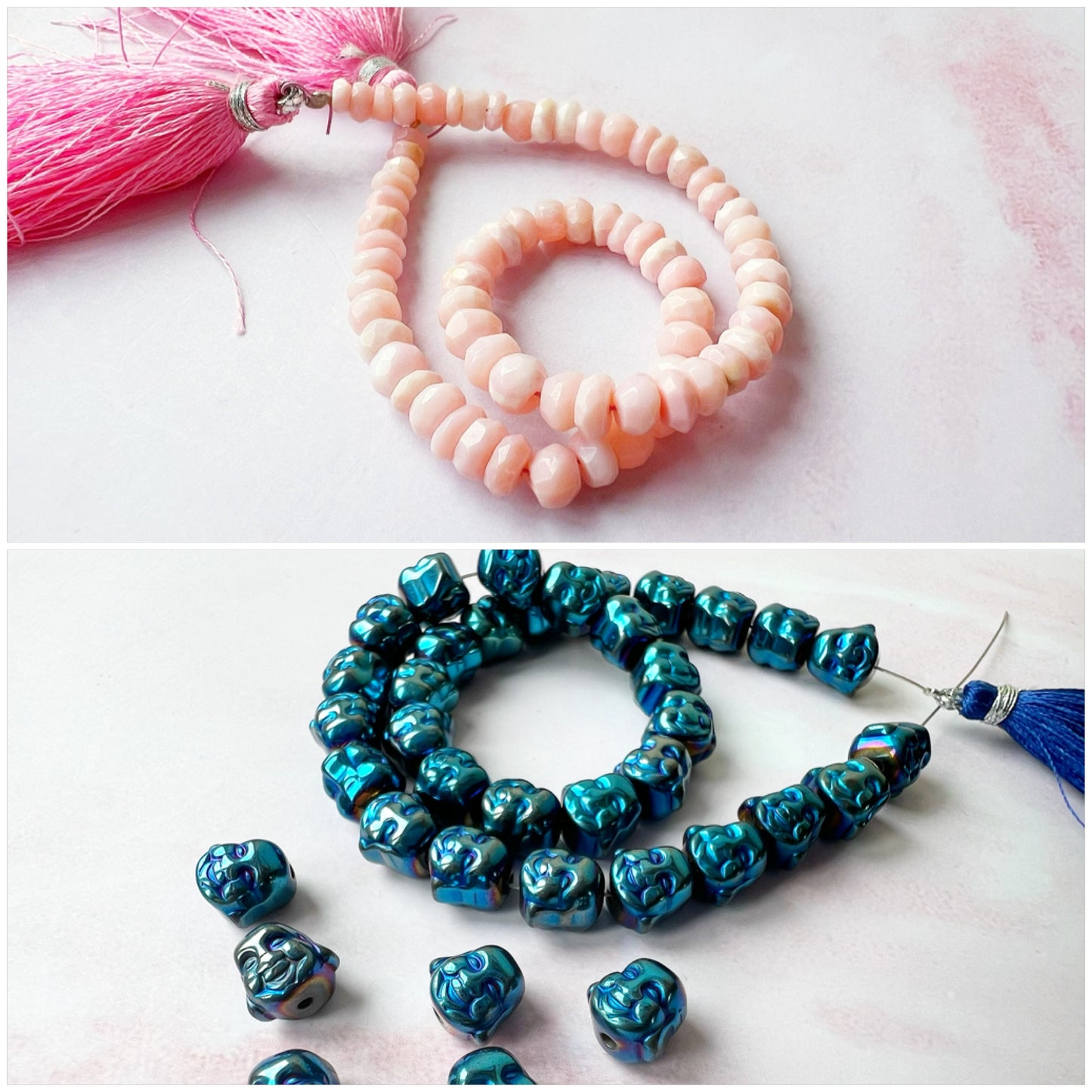GOLD - Pink Opal Customisable bracelets
