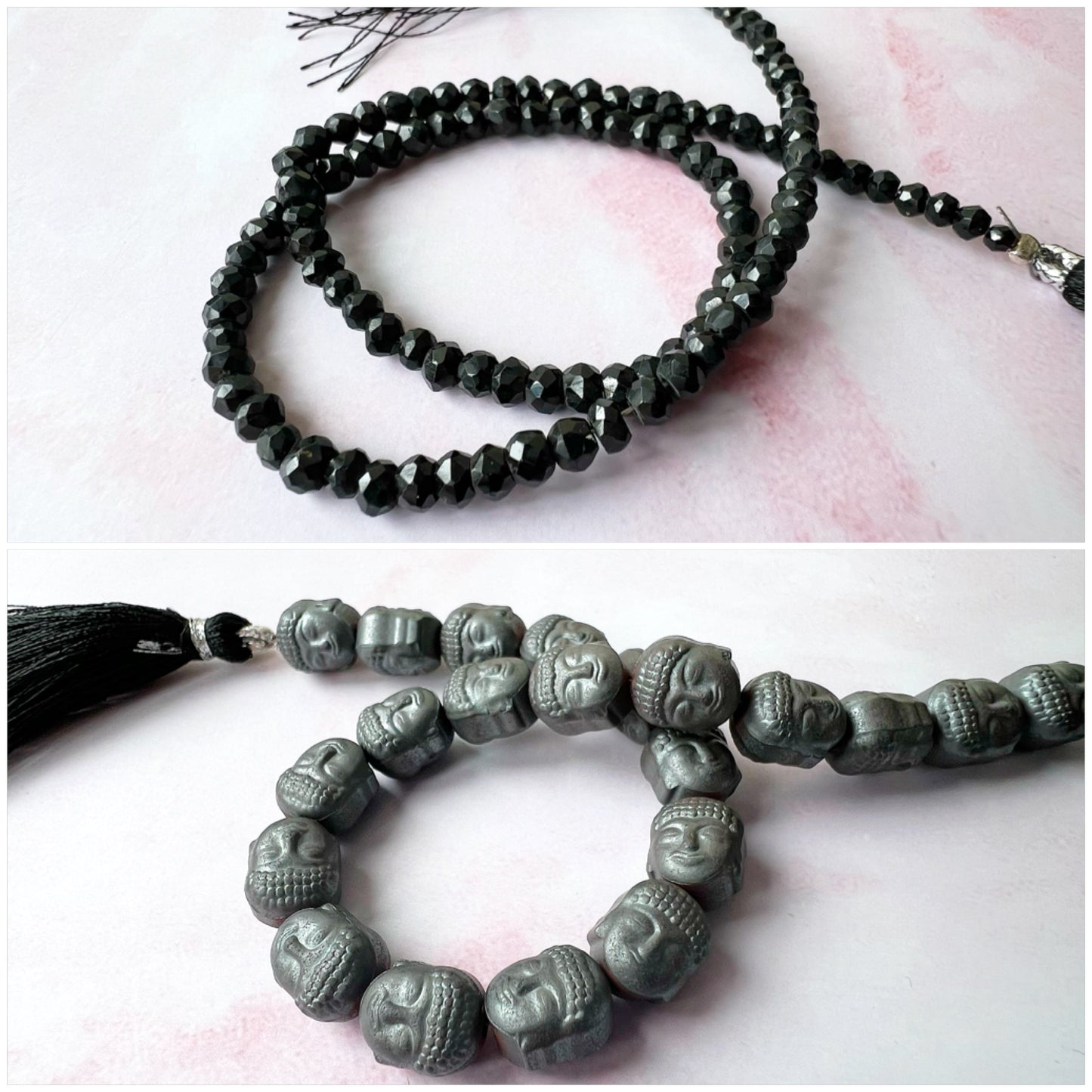 ROSE GOLD - Black Spinel Customisable bracelets