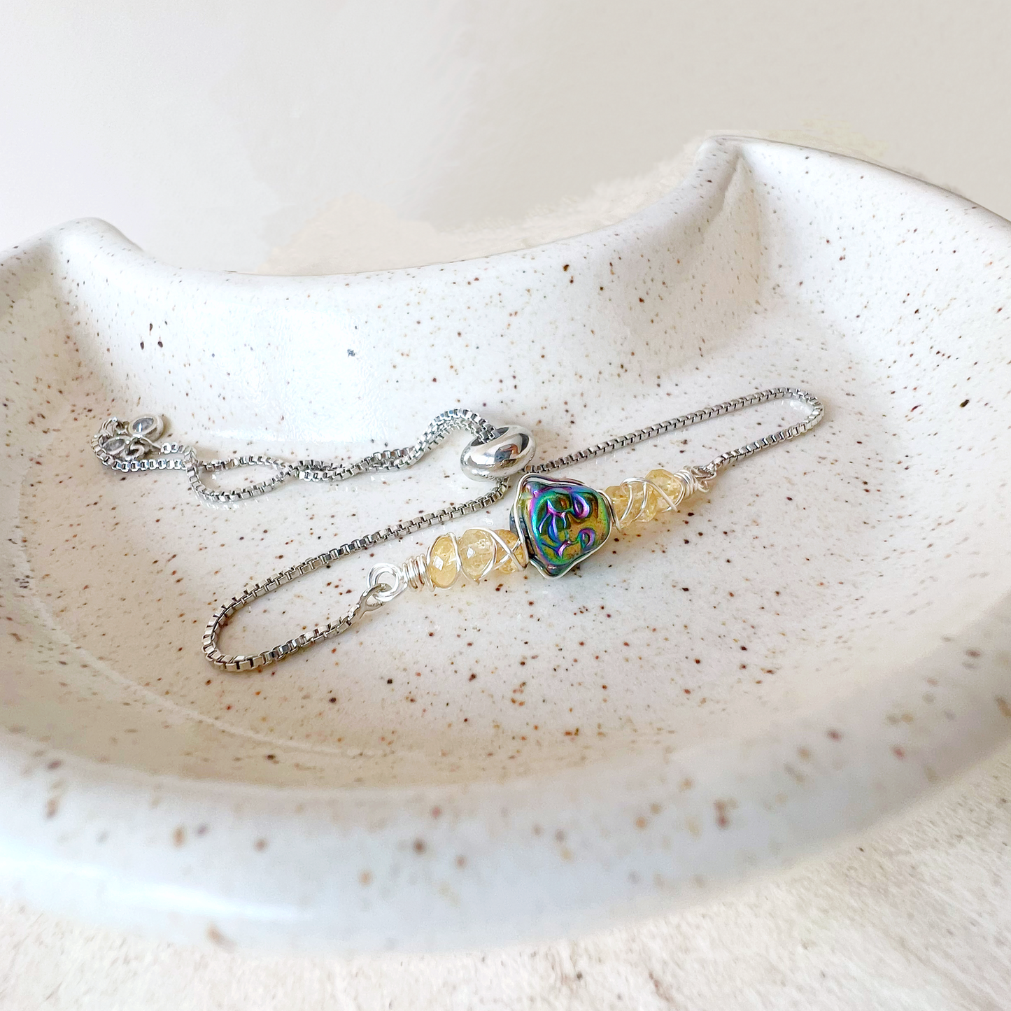 SILVER - Citrine Customisable bracelets