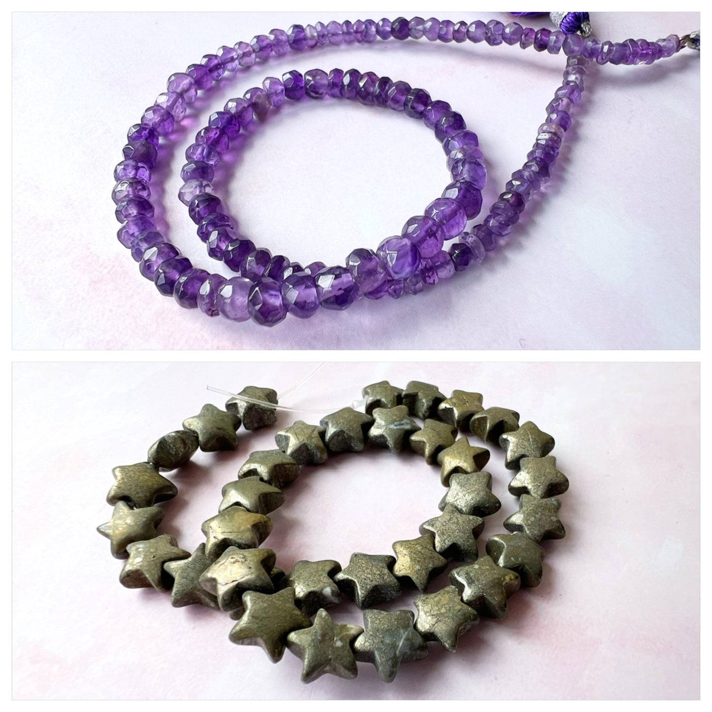 GOLD - Amethyst Customisable bracelets - adjustable