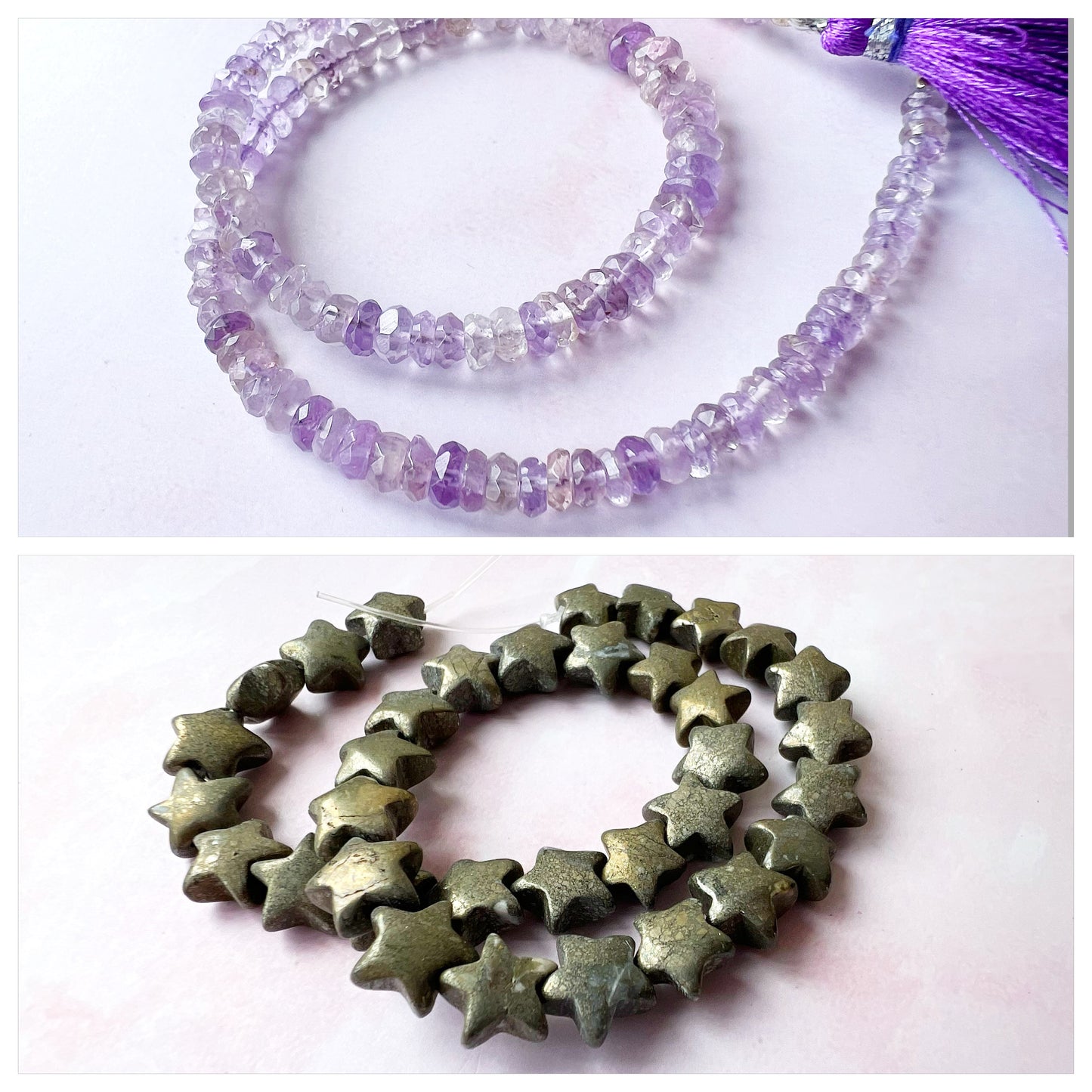 GOLD - Pink Amethyst Customisable bracelets