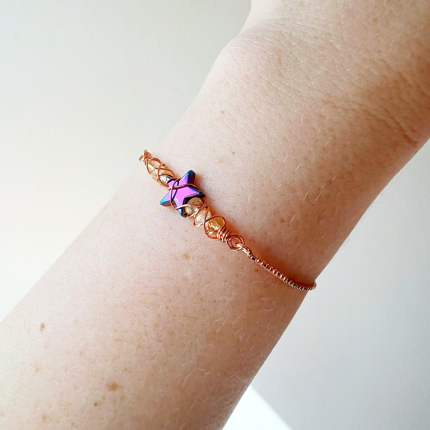 ROSE GOLD - Citrine Customisable bracelets