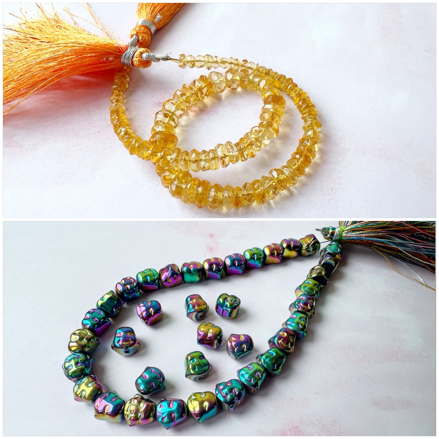 GOLD - Citrine Customisable bracelets - adjustable