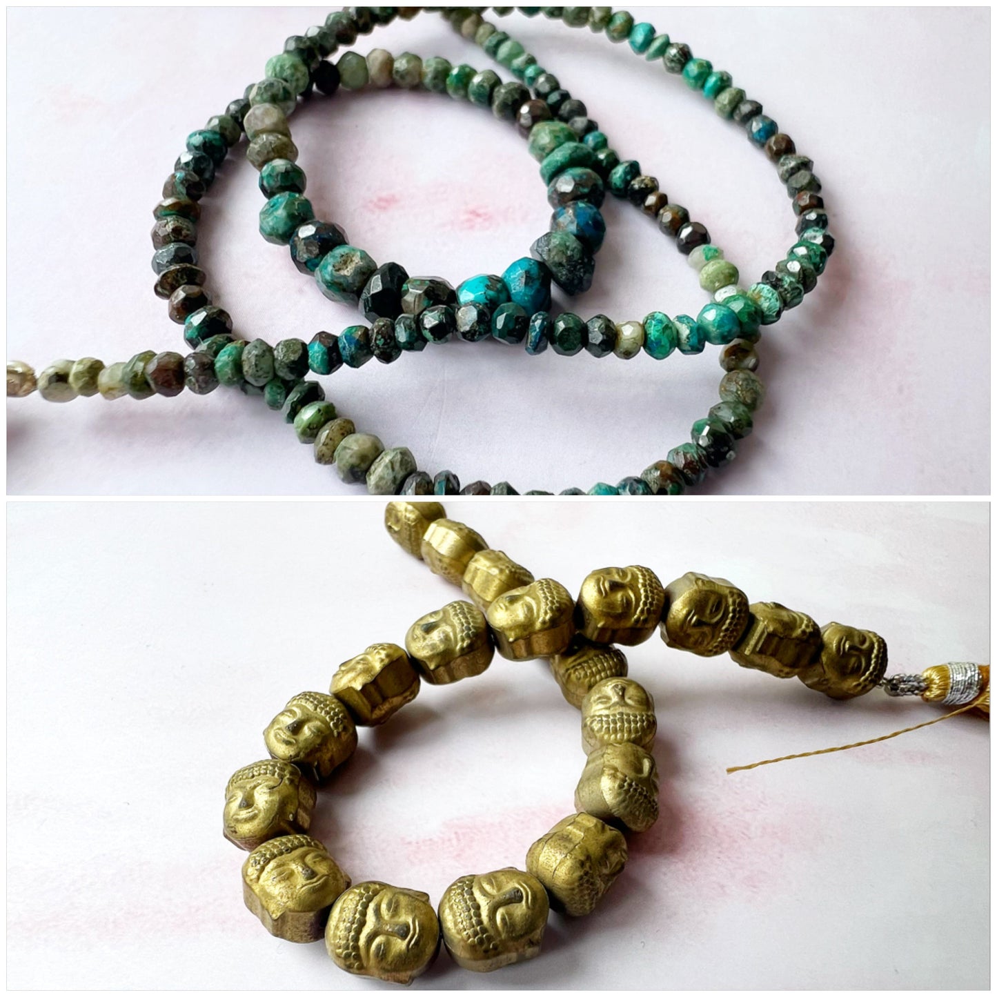 ROSE GOLD - Chrysocolla Customisable bracelets