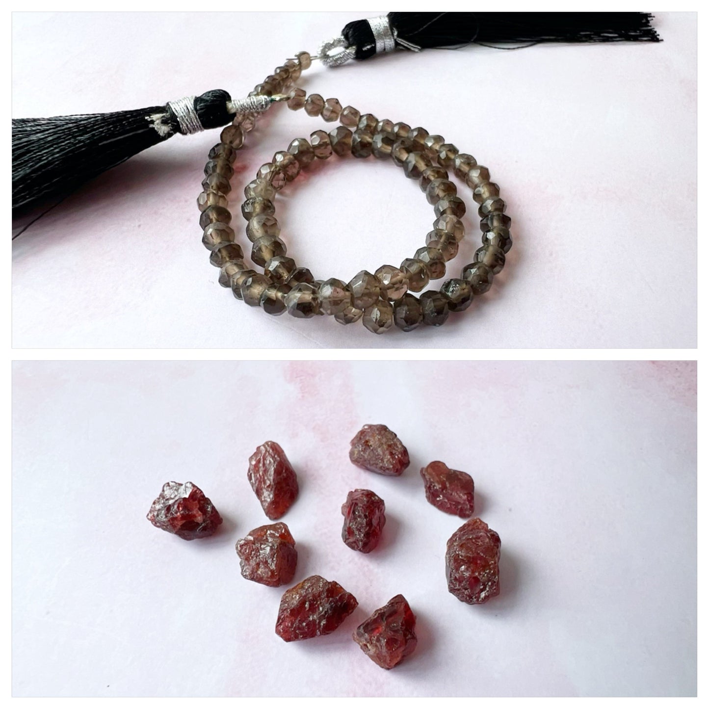 SILVER - Smokey Quartz Customisable bracelets