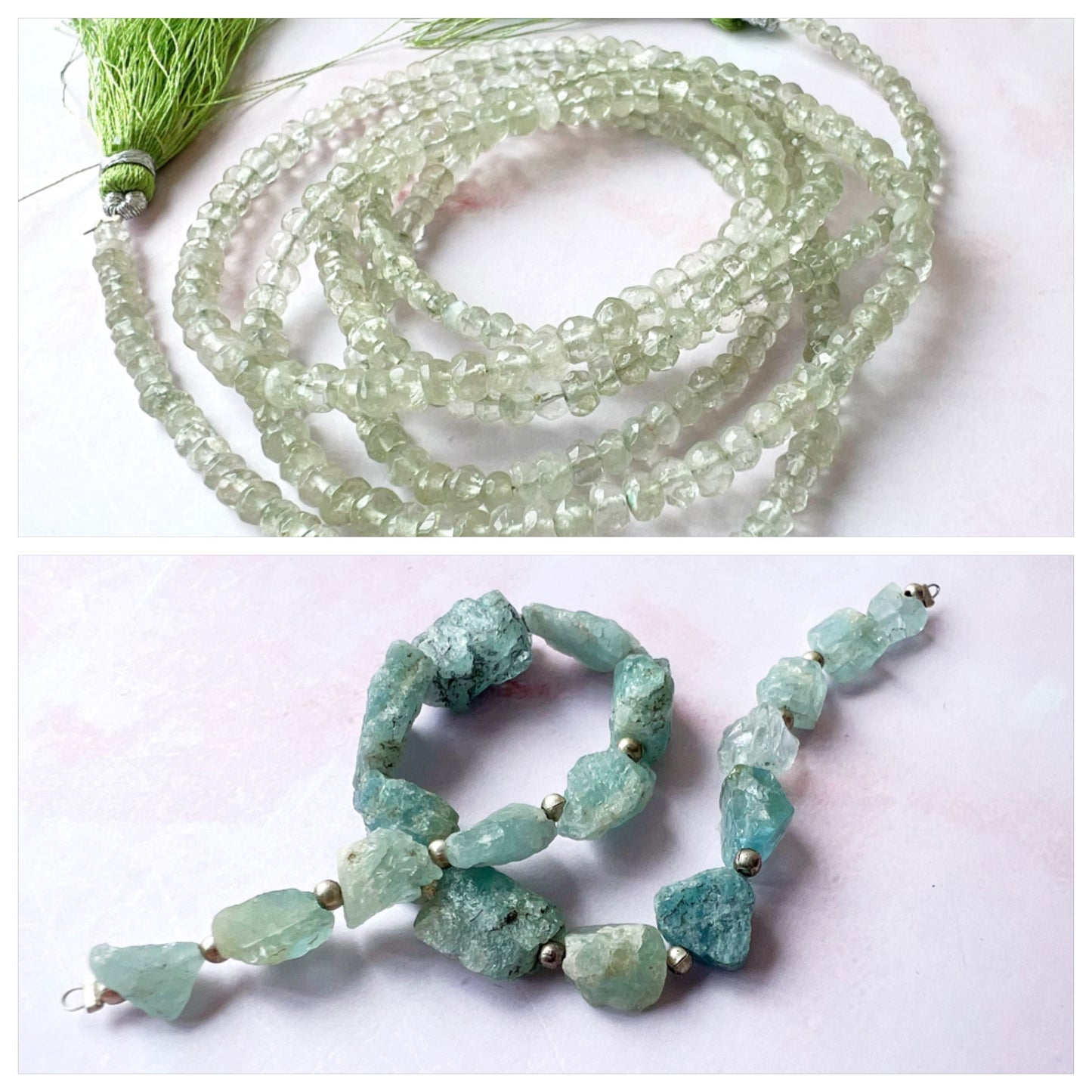 GOLD - Green Amethyst (Prasiolite) Customisable bracelets