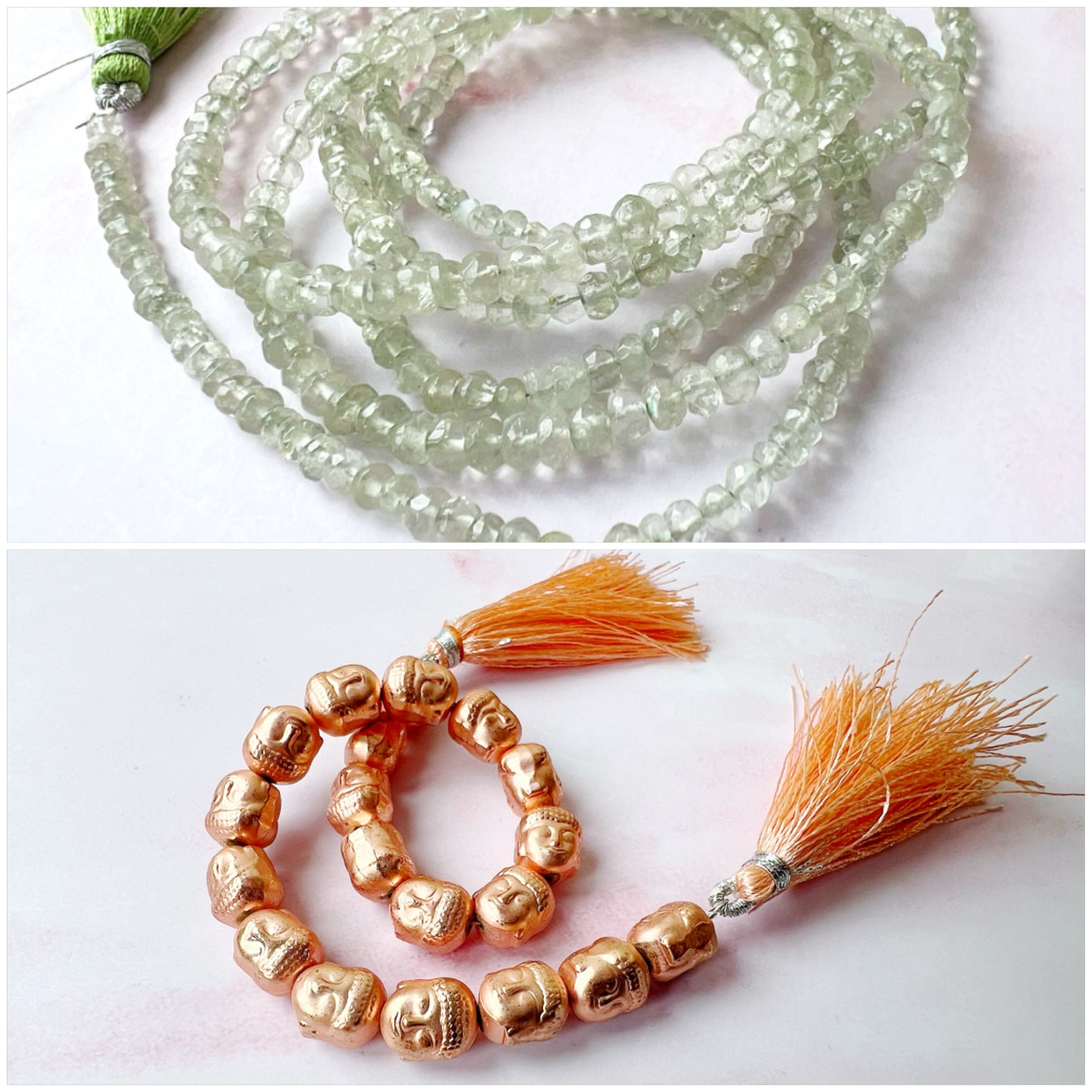 GOLD - Green Amethyst (Prasiolite) Customisable bracelets