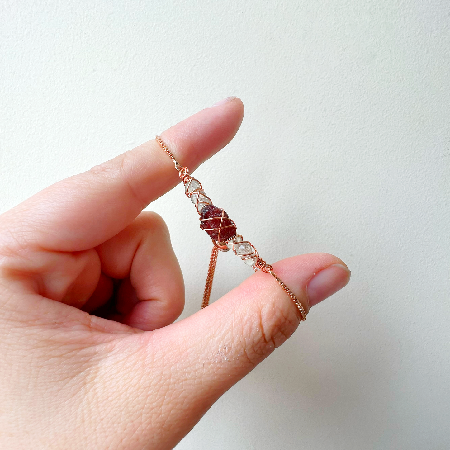 ROSE GOLD - Green Amethyst (Prasiolite) Customisable bracelets