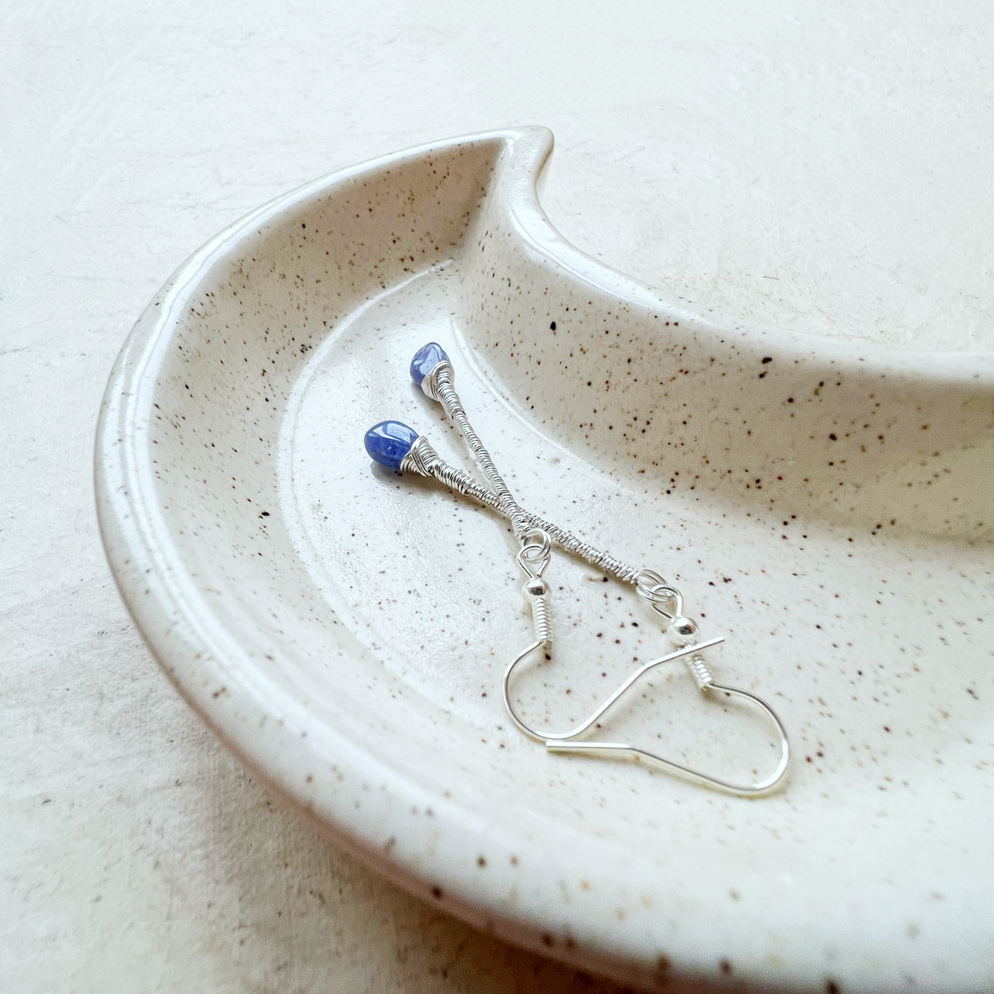 Tanzanite Elegant Drop Silver Earrings